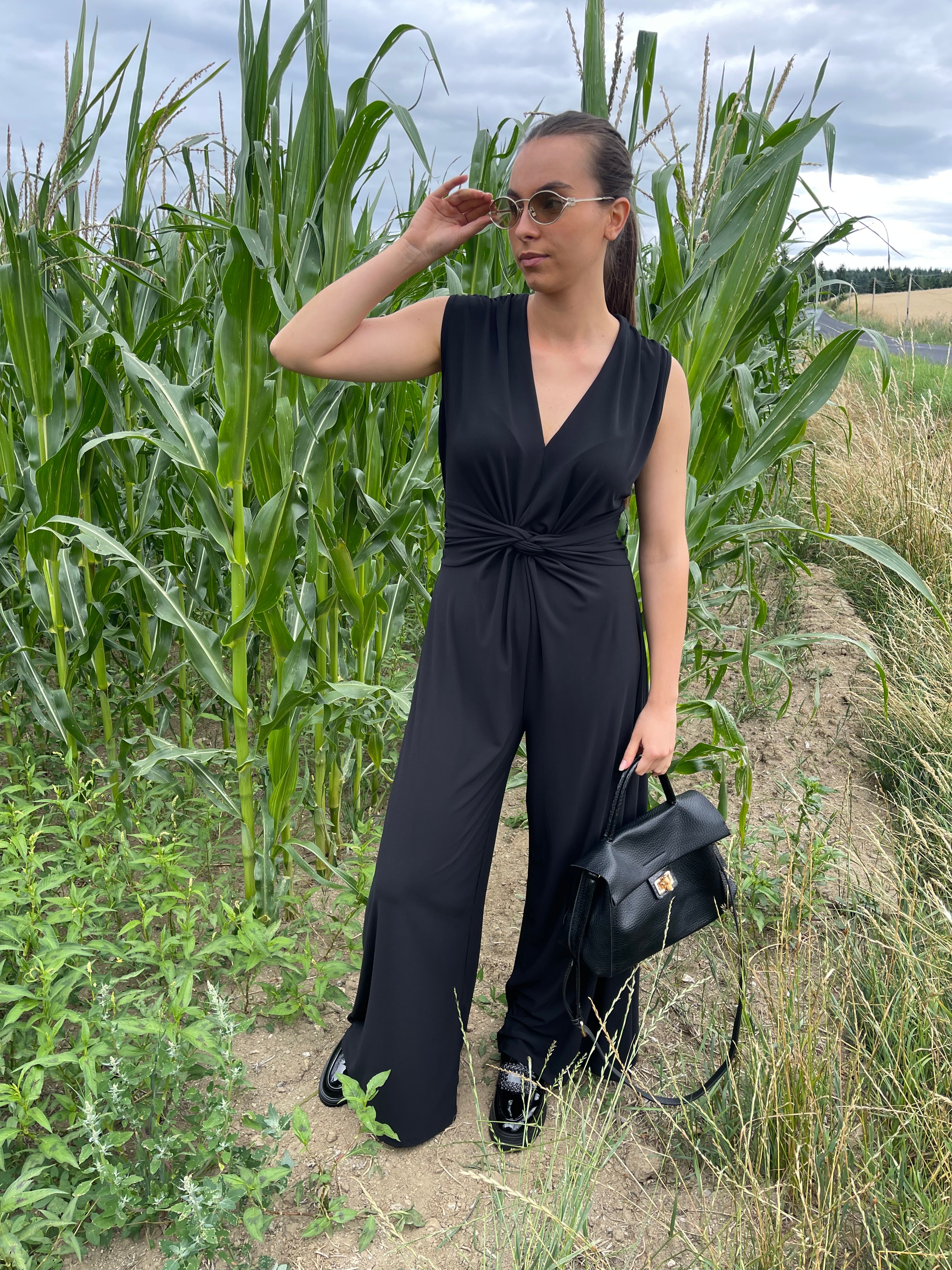 Combinaison-pantalon Noire Ikone Paris - Taille 36 - Neuve Avec étiquettes