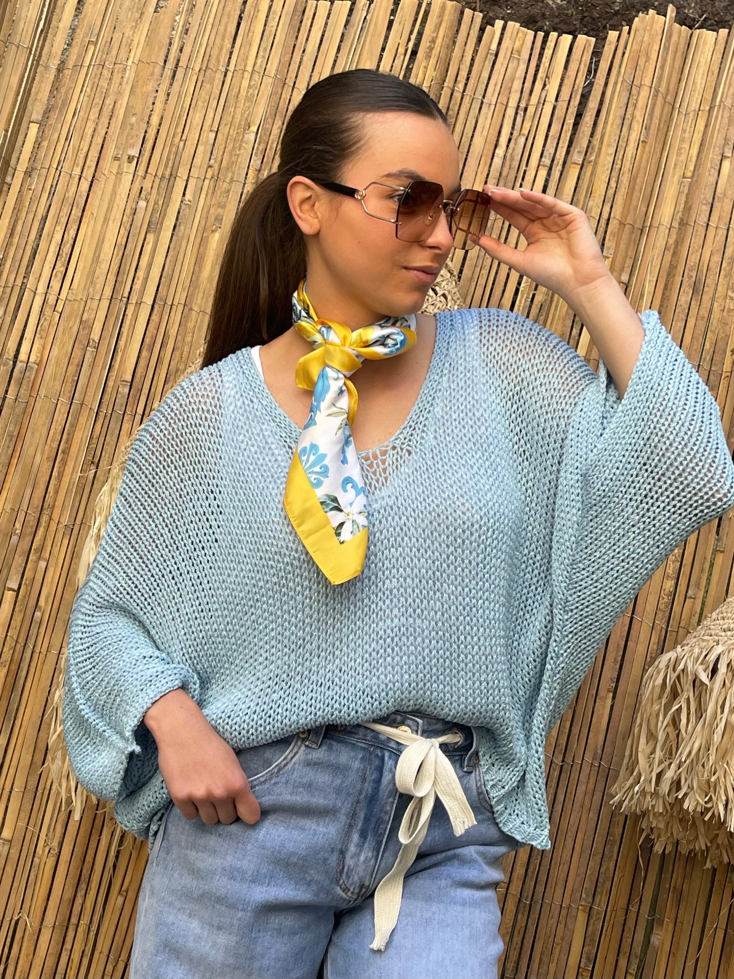 Pull | ALUNA | Bleu