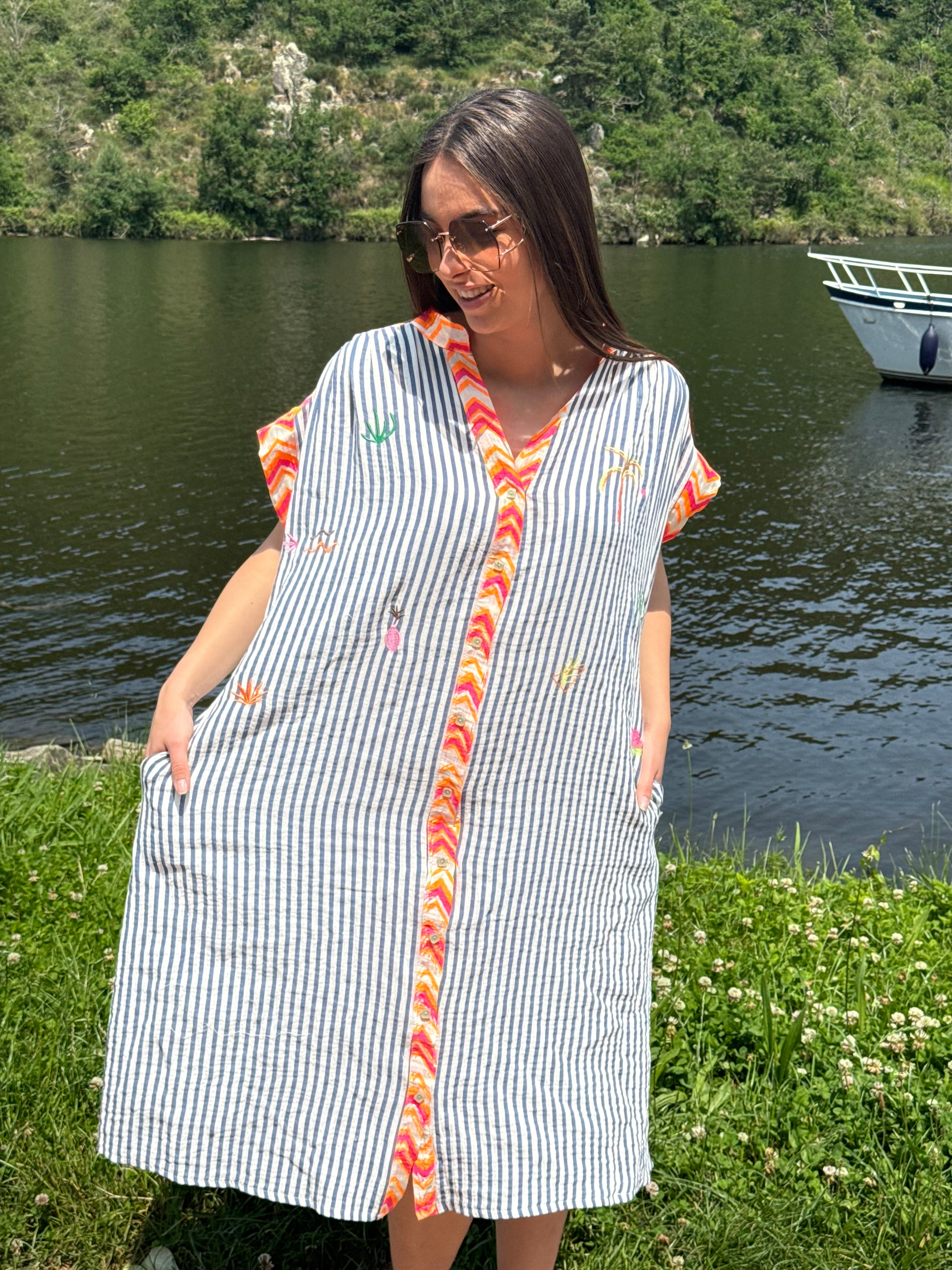 Robe | ISOLA | Rayé
