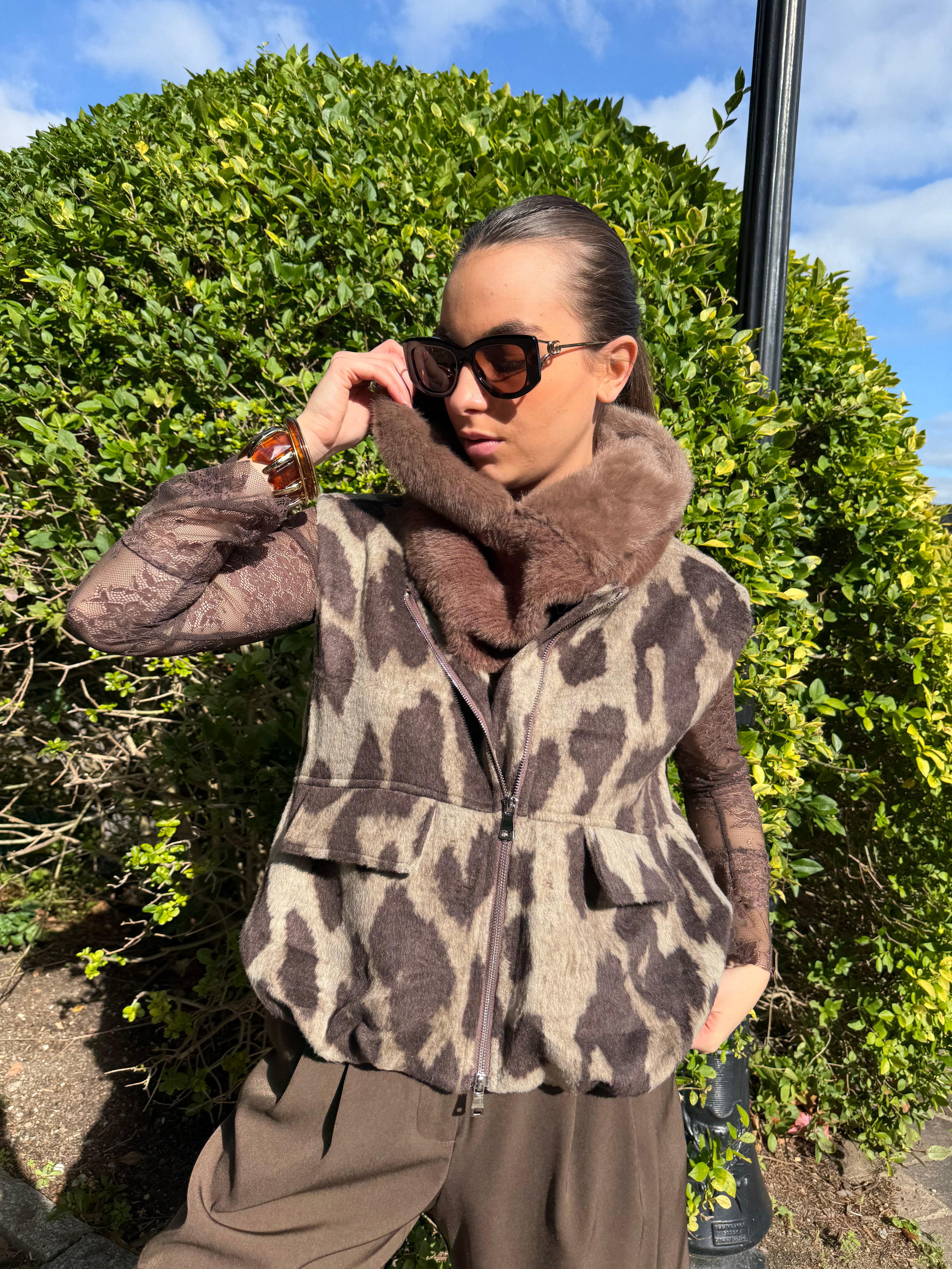 Veste | SIENNA | Marron léopard