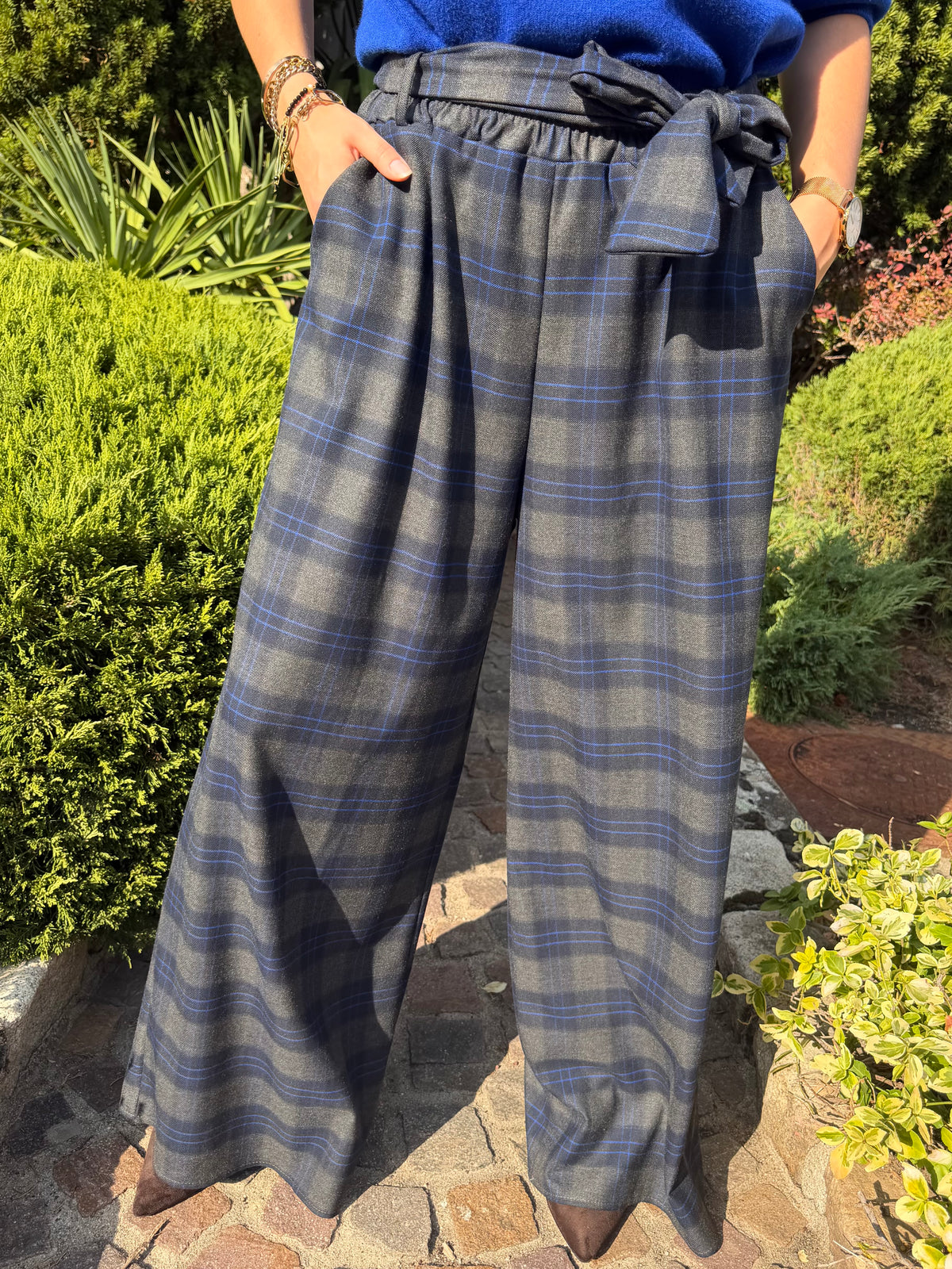 Pantalon | TARTAN | Bleu Gris