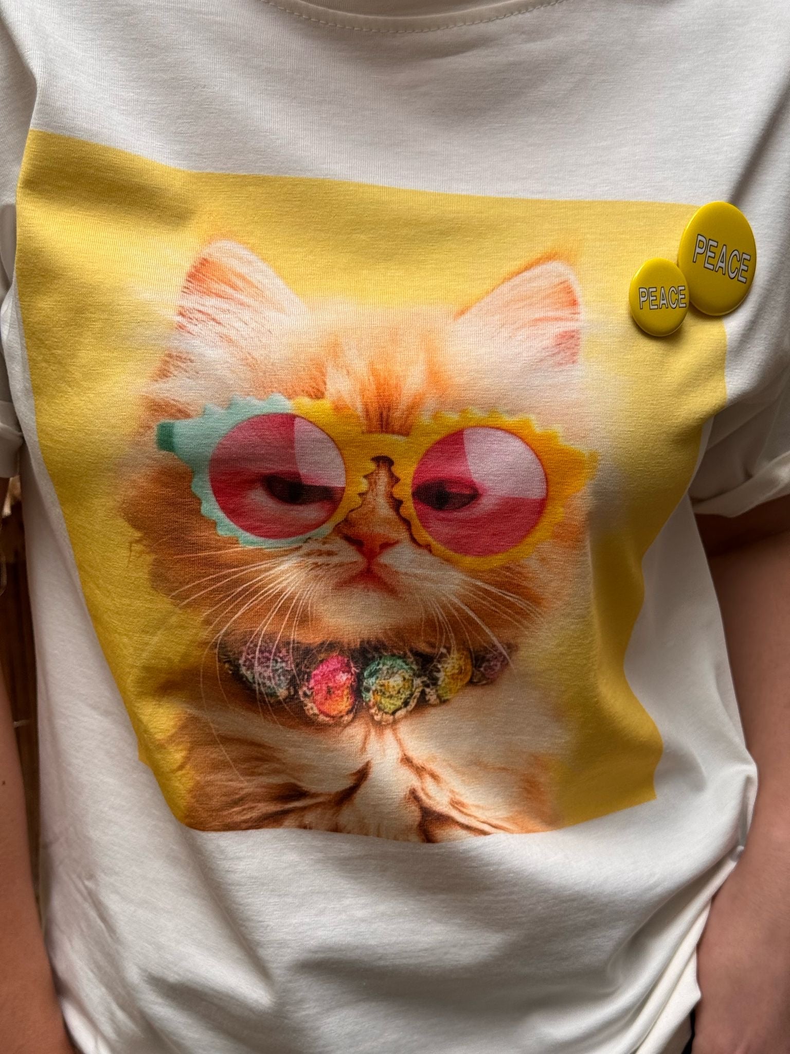 T-shirt | MIRAGE | Blanc Et Jaune