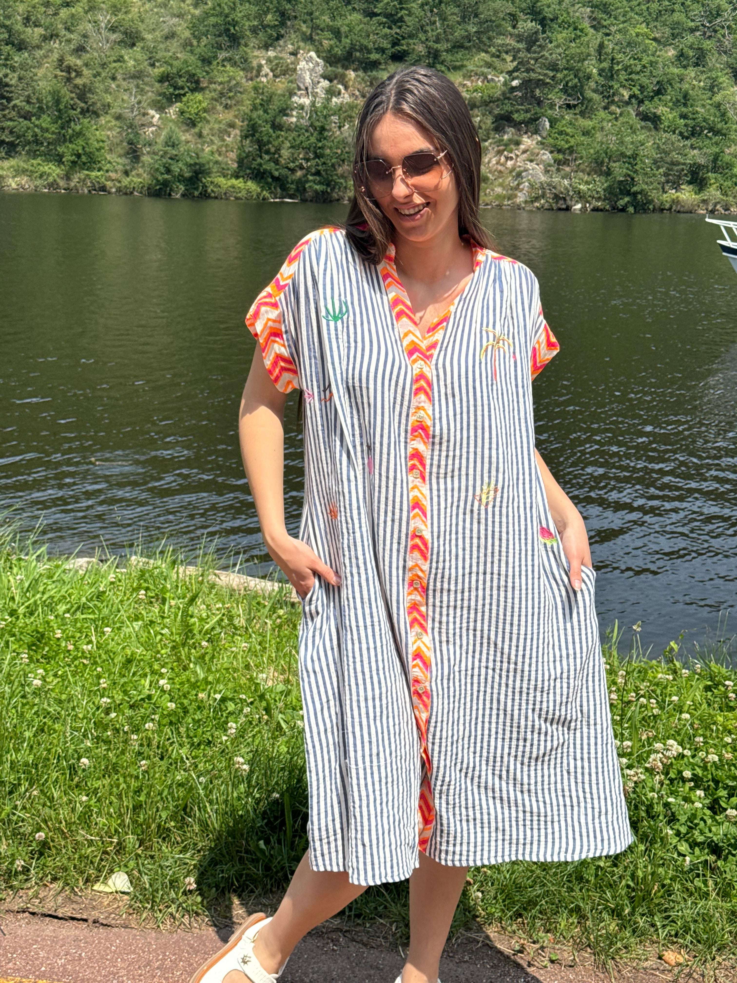 Robe | ISOLA | Rayé