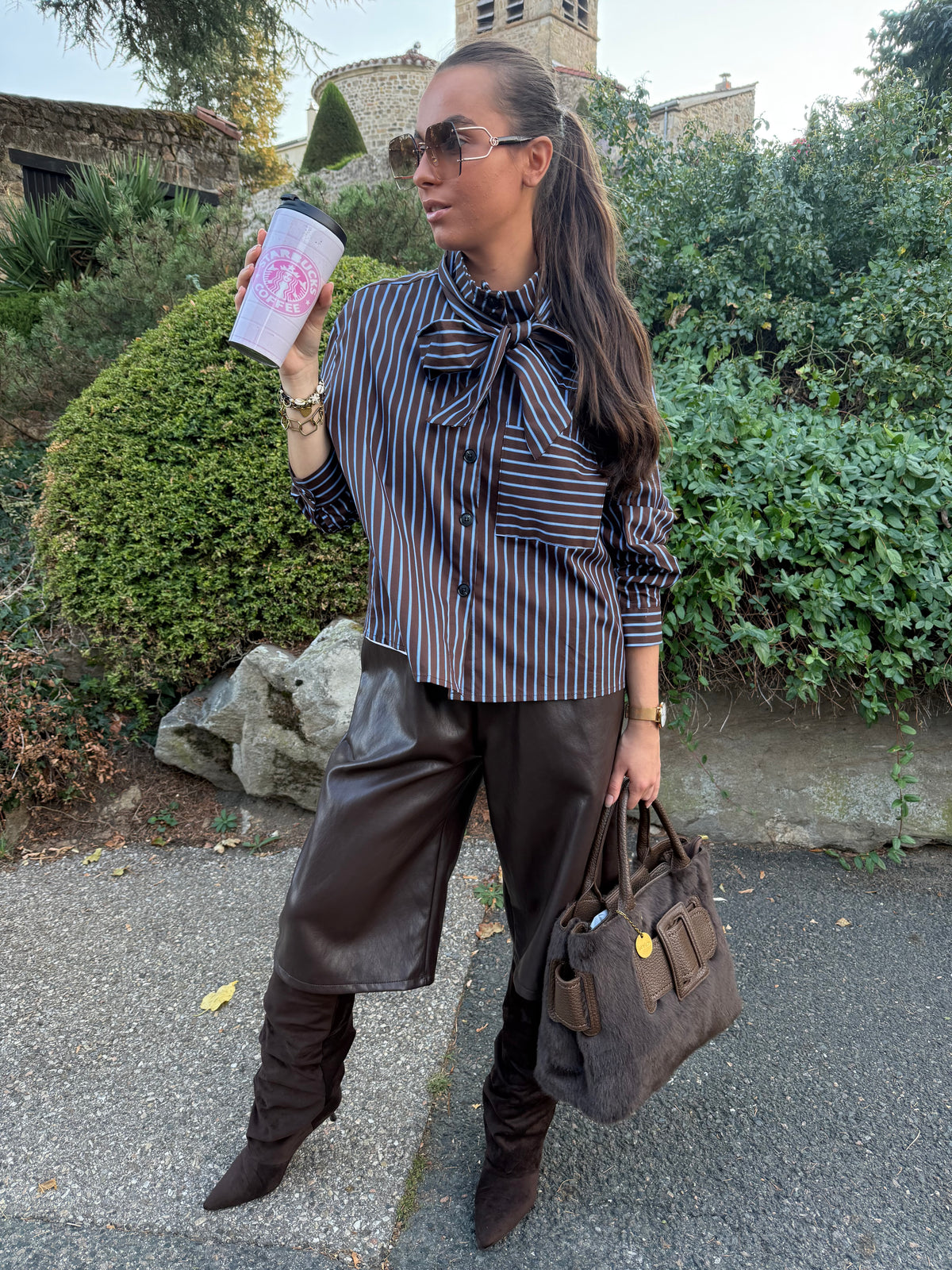 Chemise | KARMA | Marron Bleu