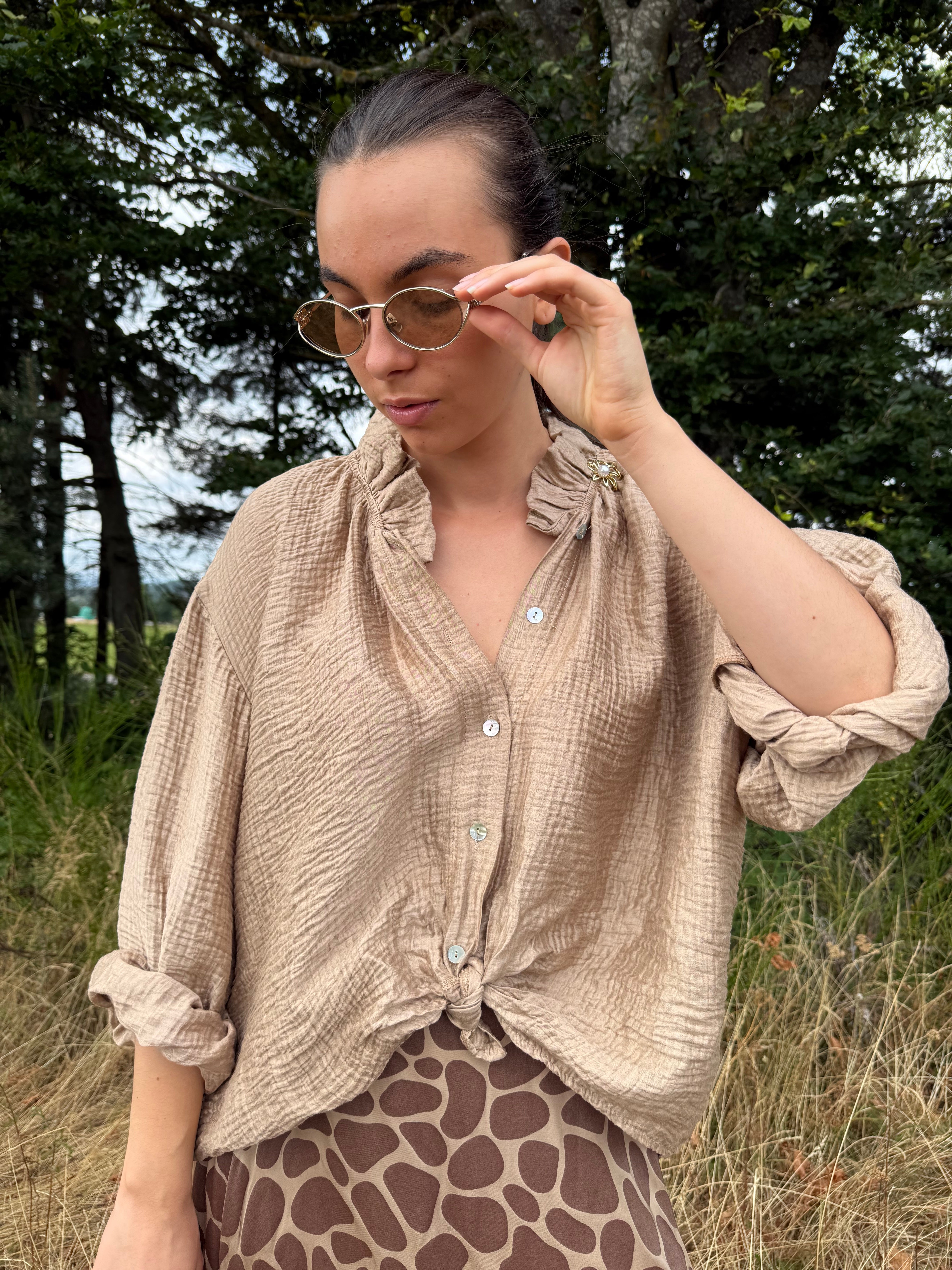 Blouse | MARGUERITE | Camel