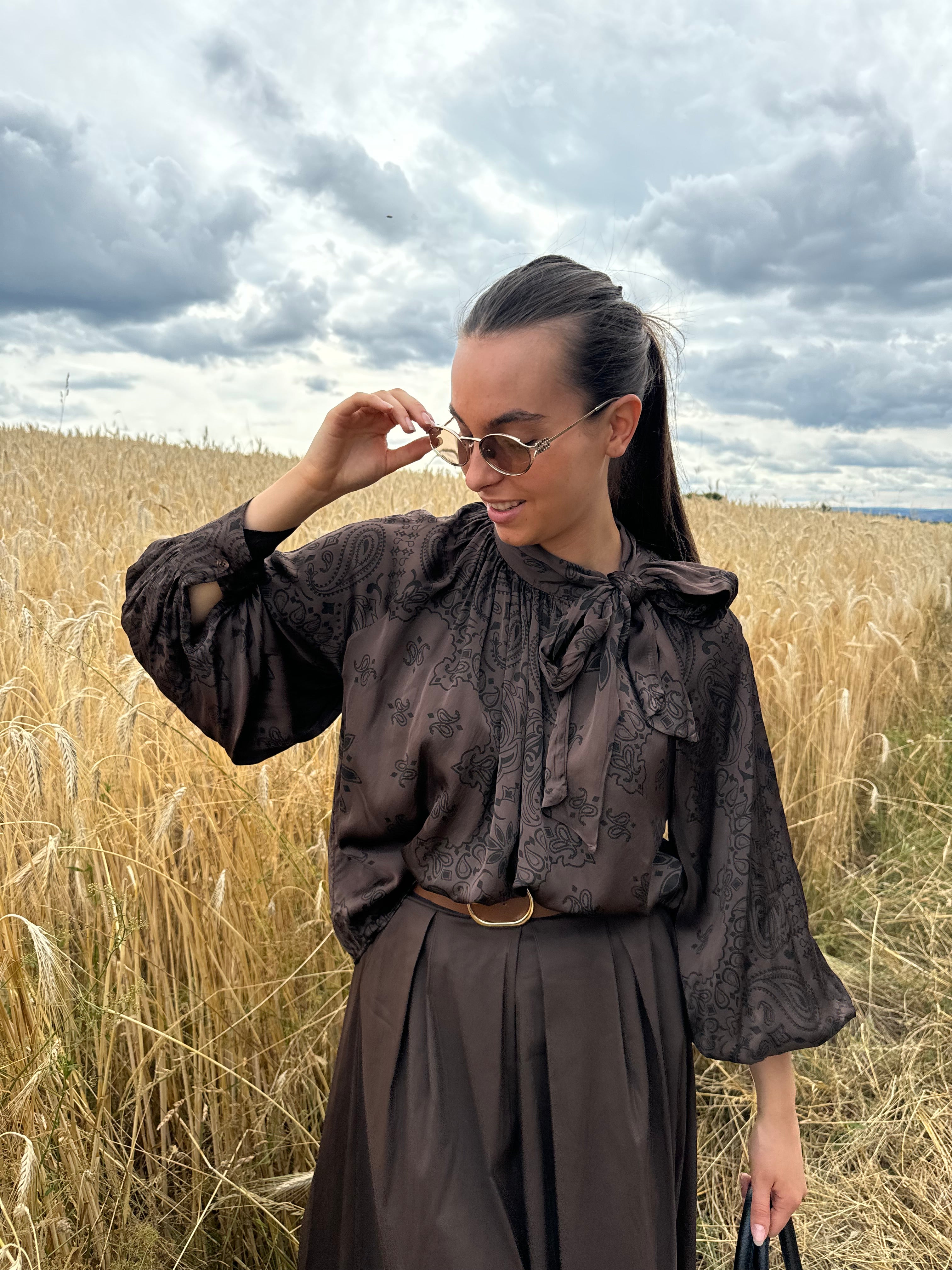 Blouse | GRANGE | Marron bandana