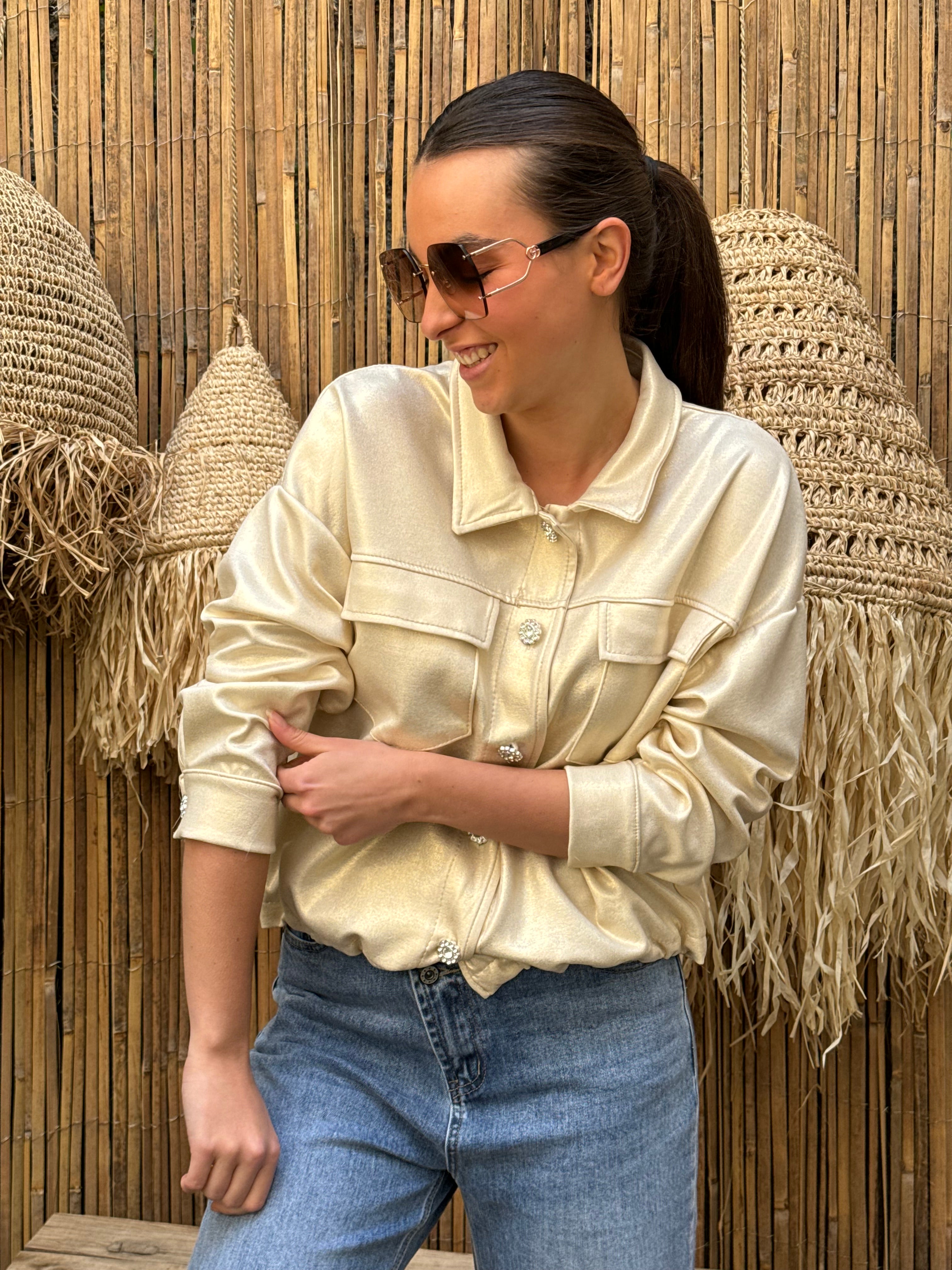 Veste | DOREA | Beige Et Doré
