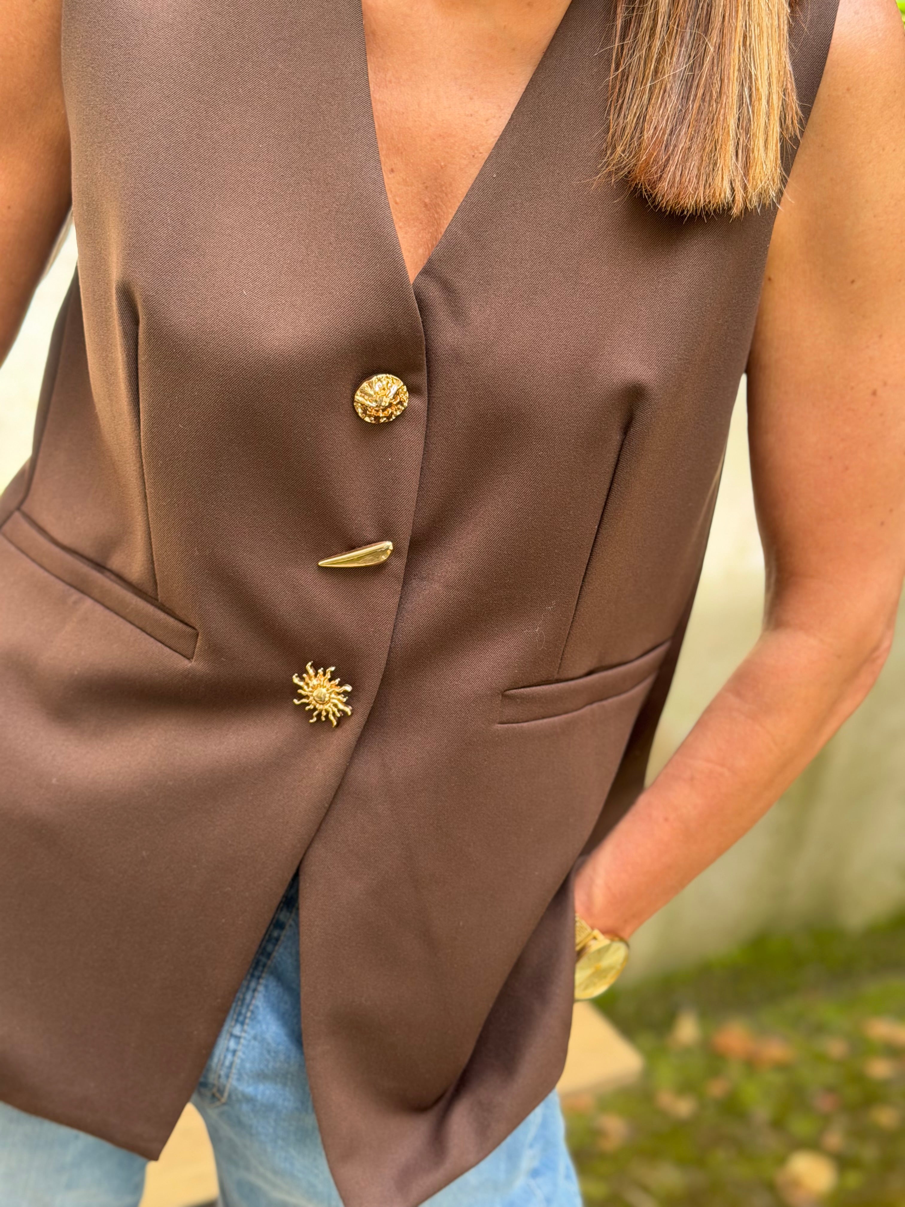 Gilet | NOA | Marron