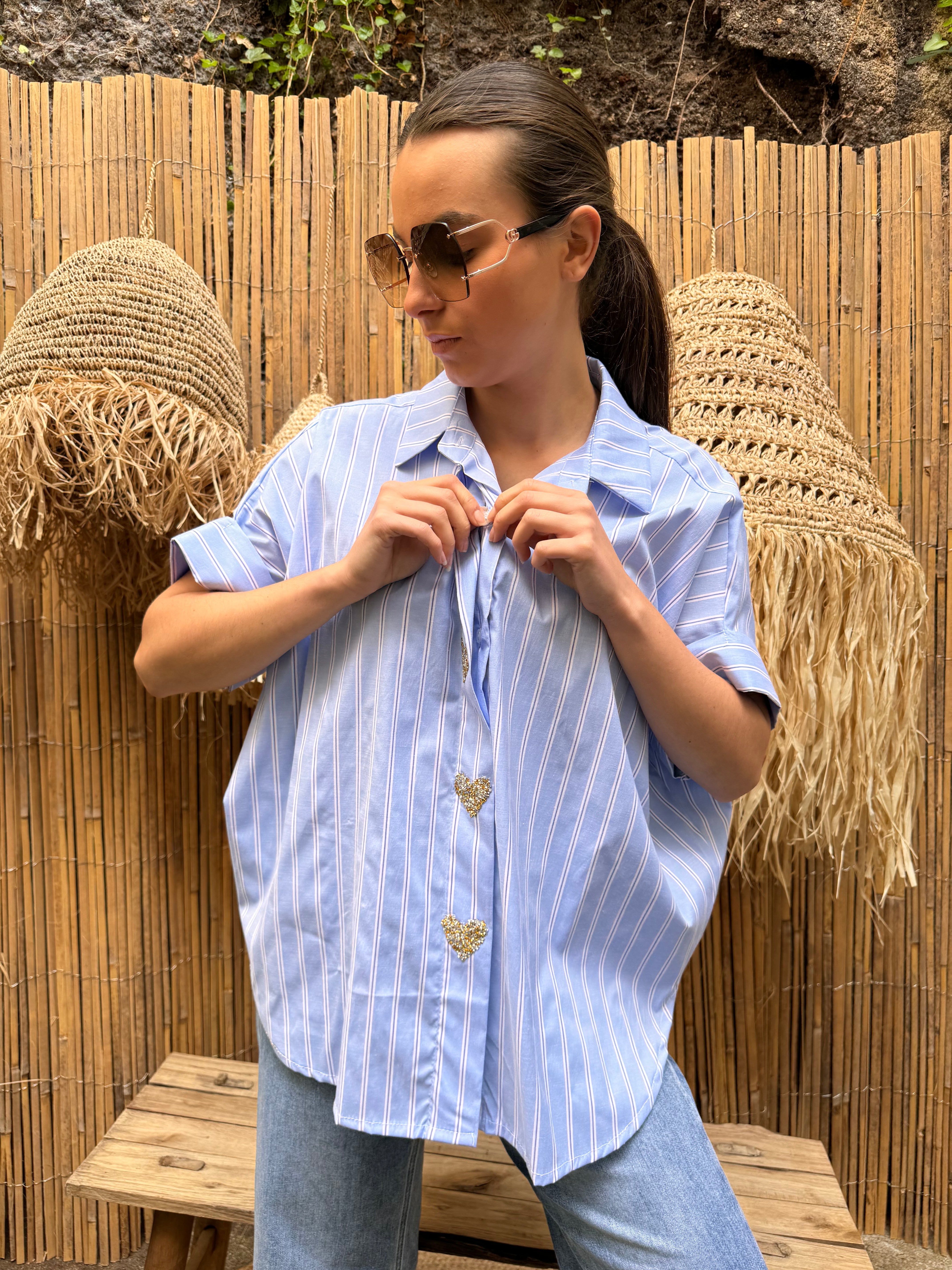 Chemise | LYENA | Coeur Bleu Ciel