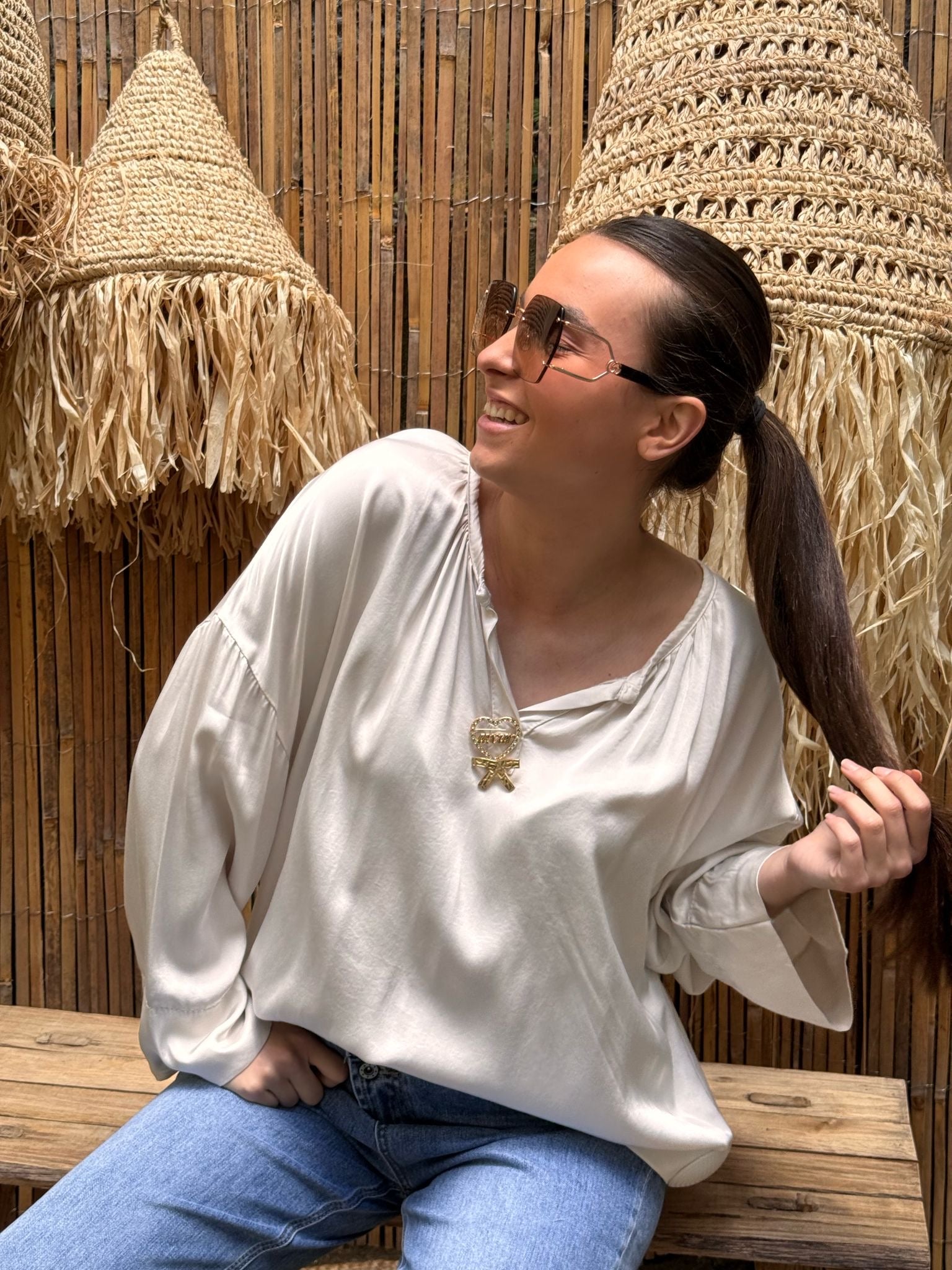 Blouse | SABIA | Beige