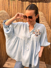 Blouse | NAIA | Bleu