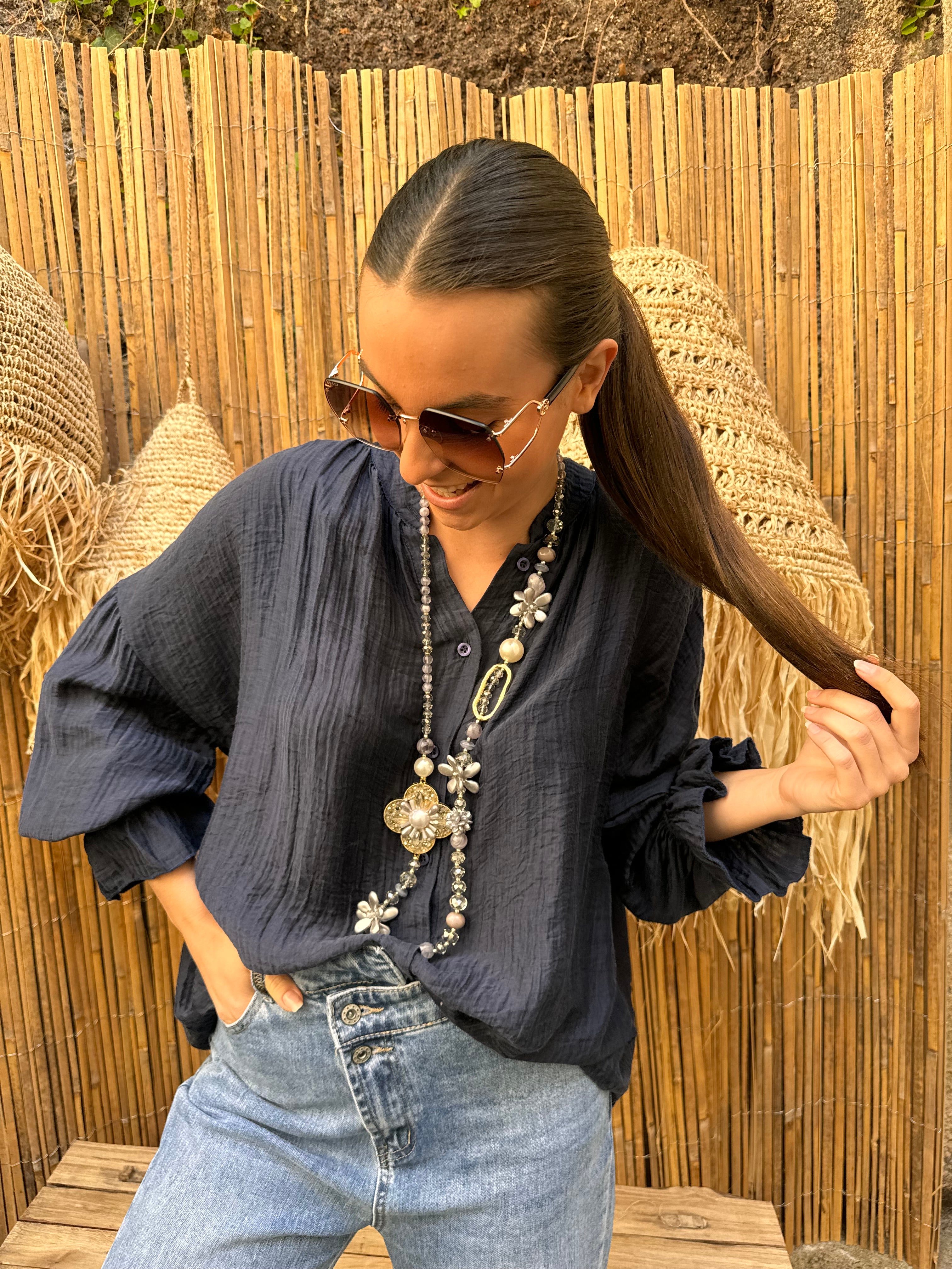 Blouse | ASTRID | Bleu Nuit