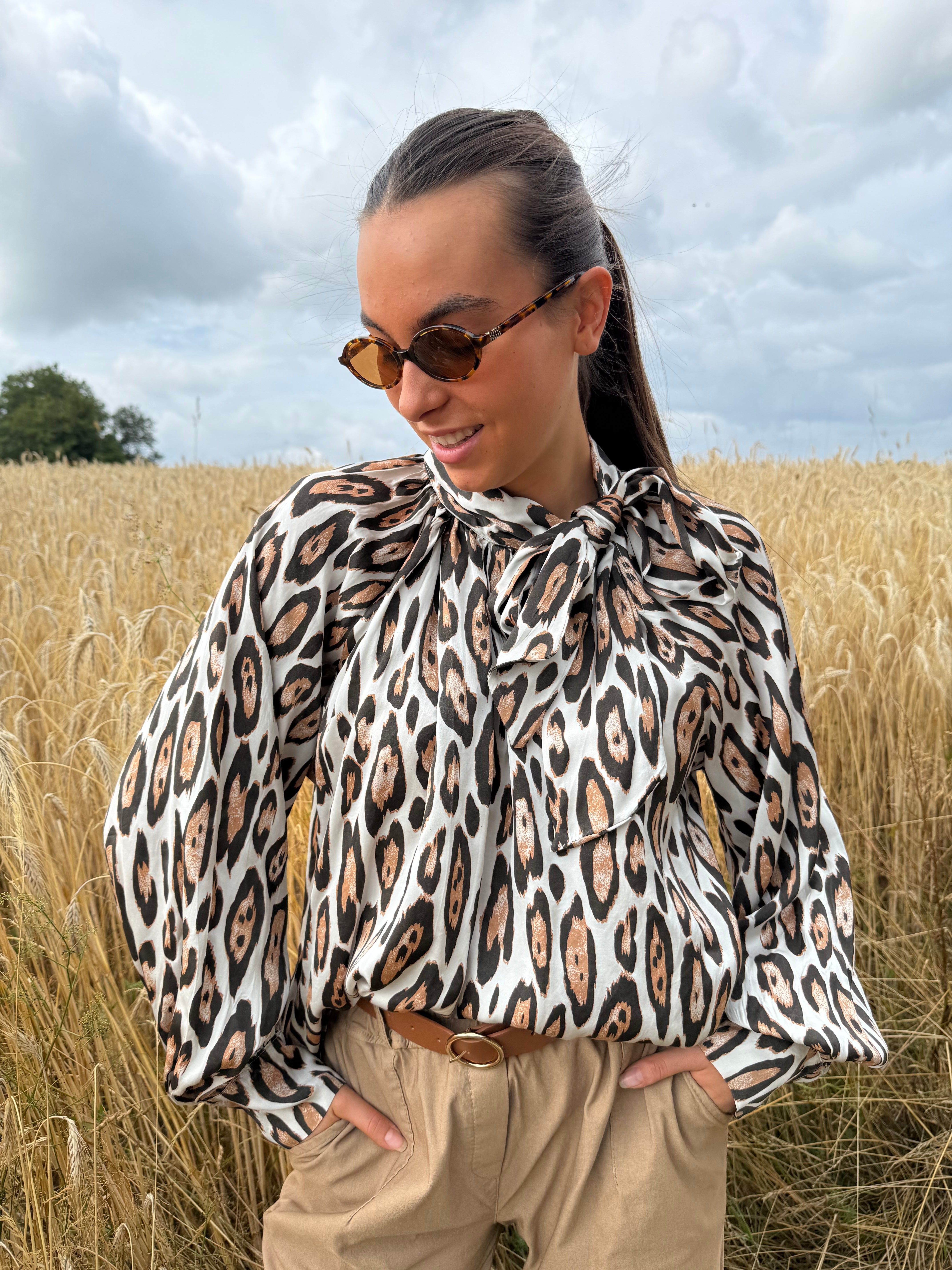 Blouse | LICHEN | Beige léopard