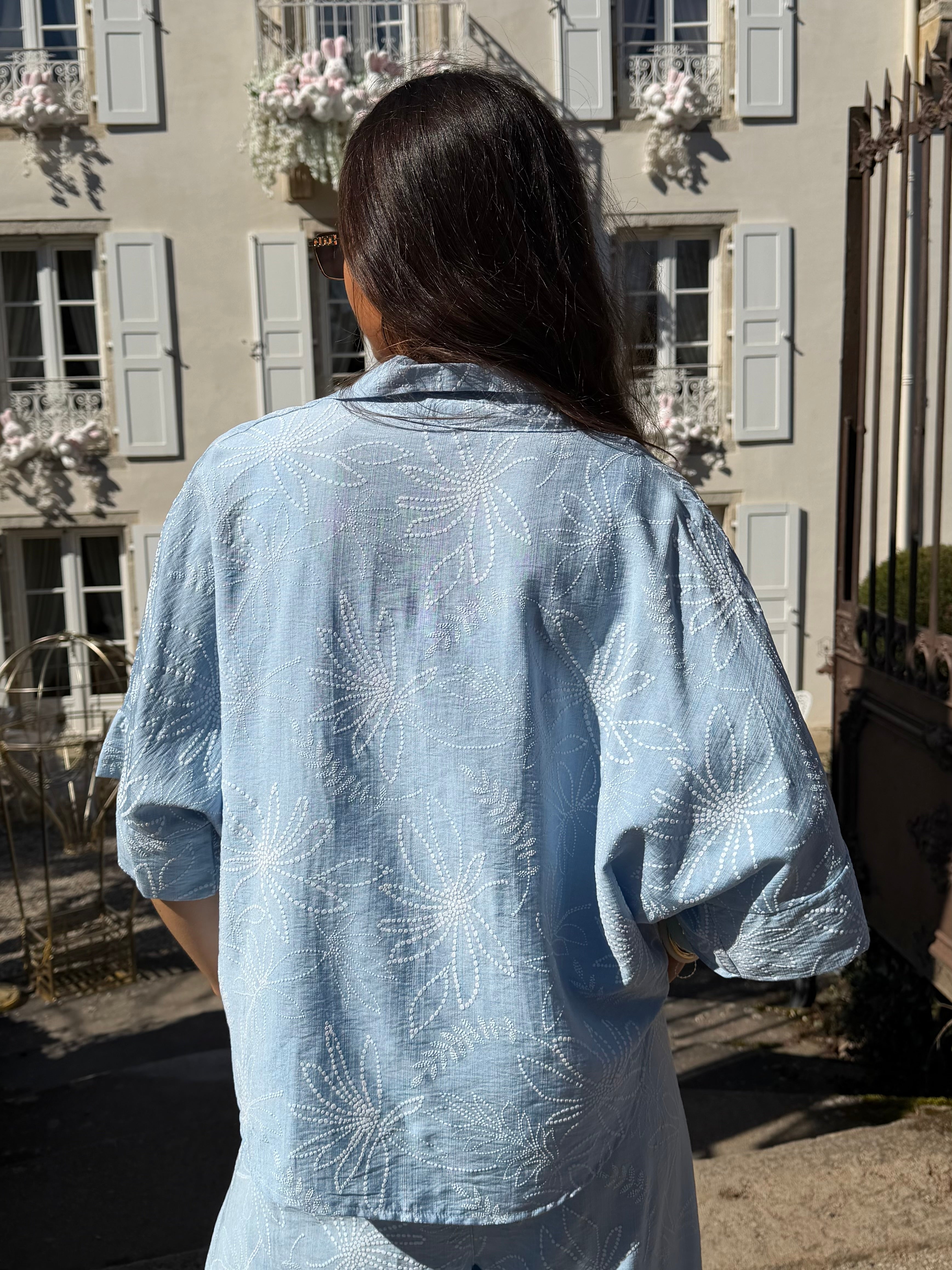 Blouse | OPALINE | Bleu ciel