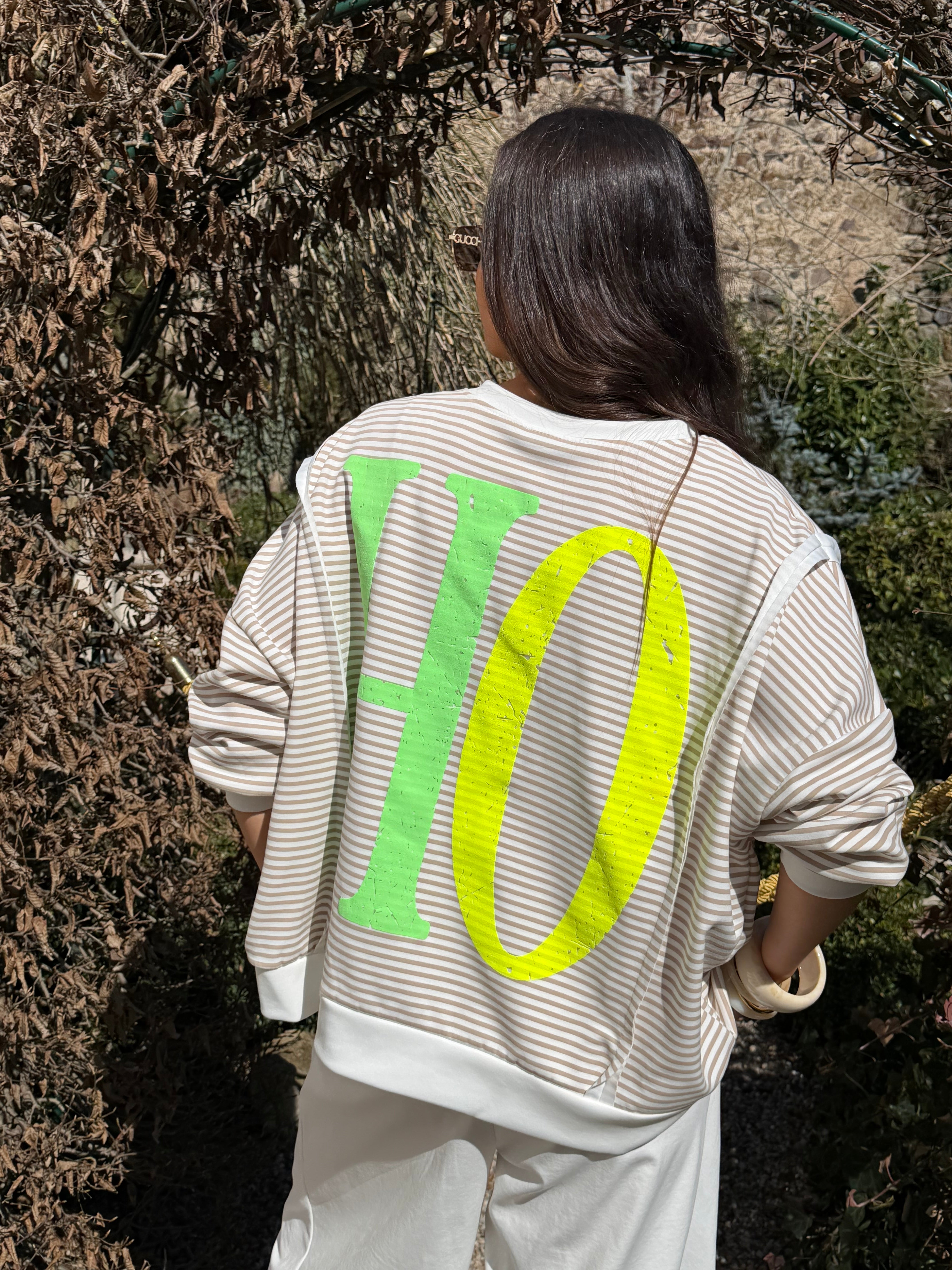 Sweat | MELIORA | Beige et Blanc casse