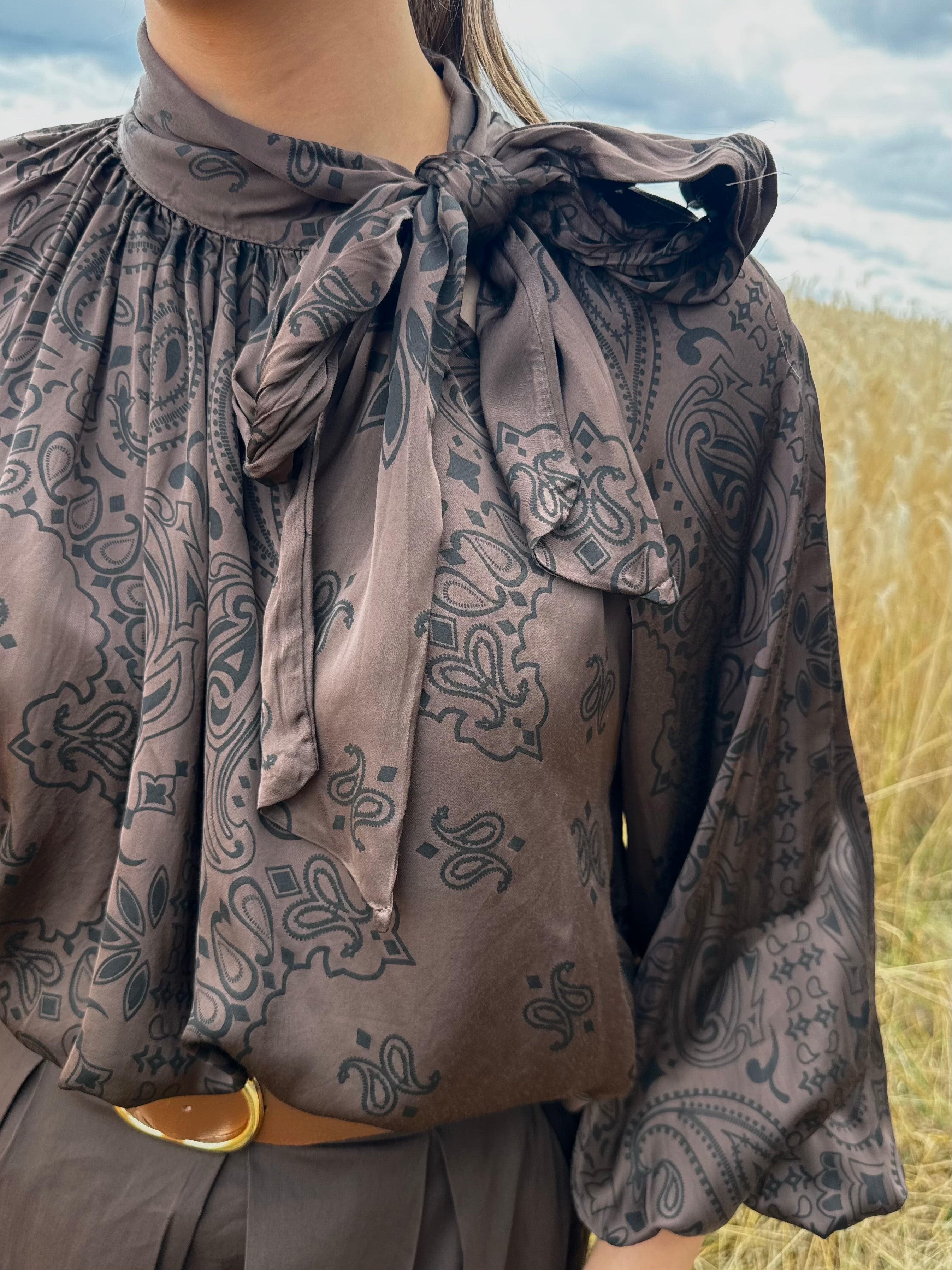 Blouse | GRANGE | Marron bandana