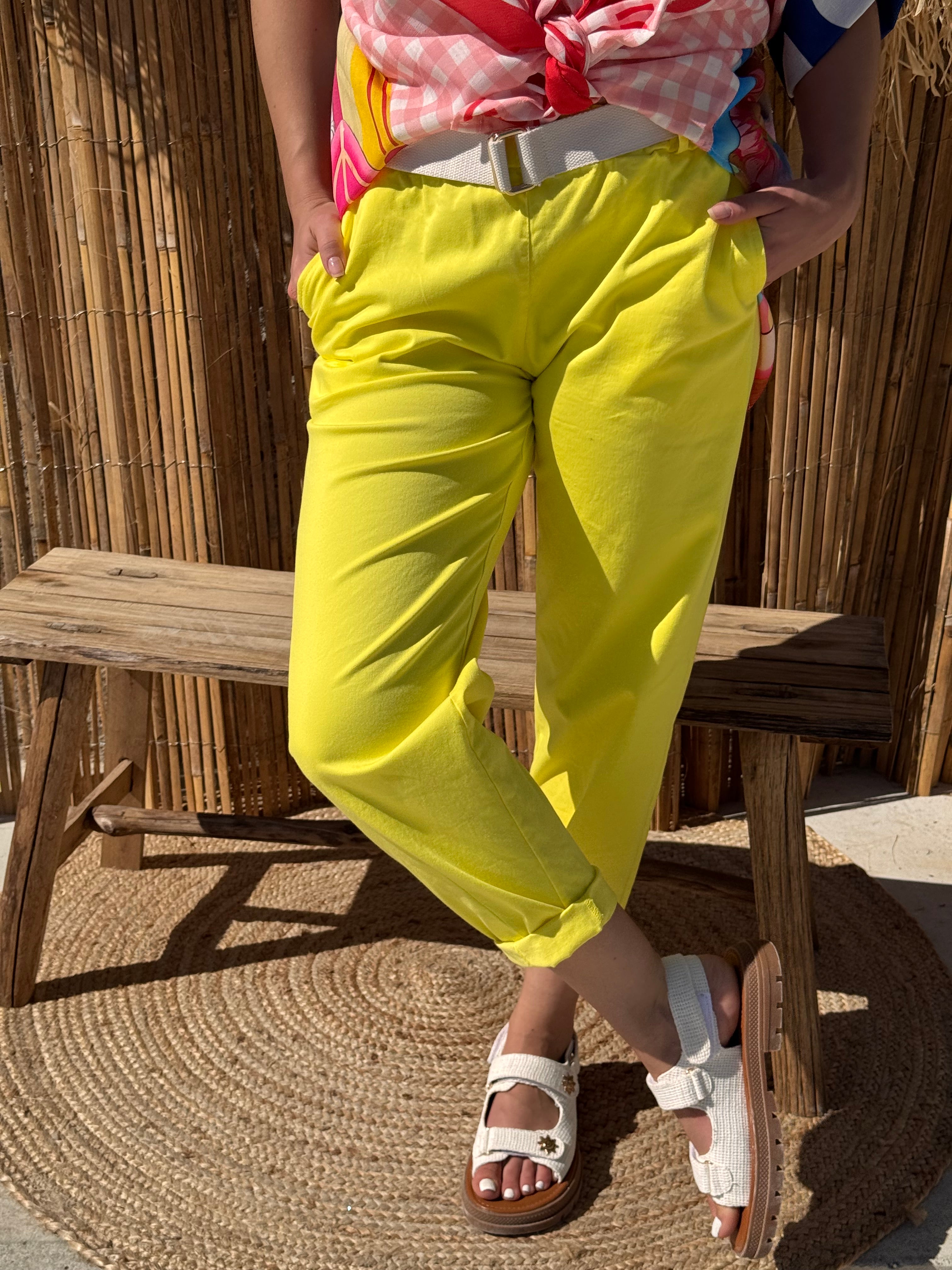Pantalon | MAE | Jaune Fluo