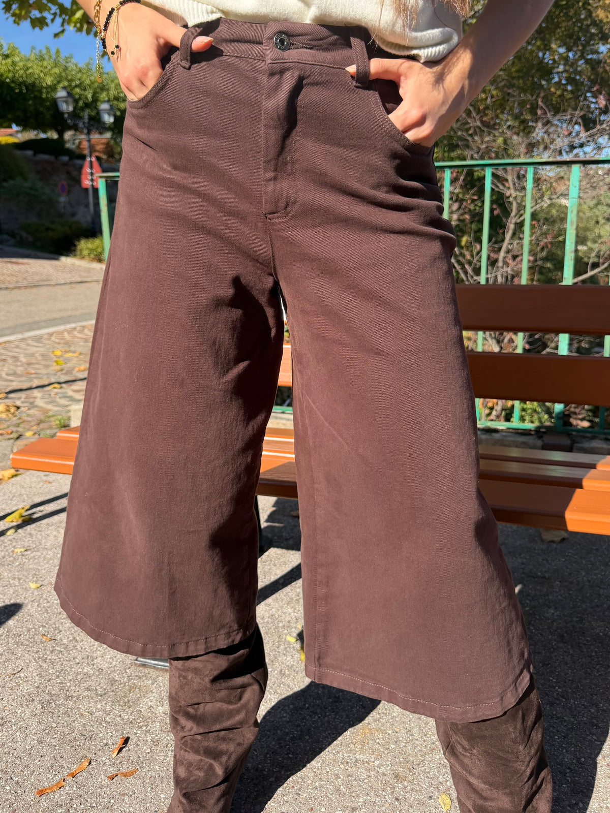 Jupe Culotte | Nova | Marron