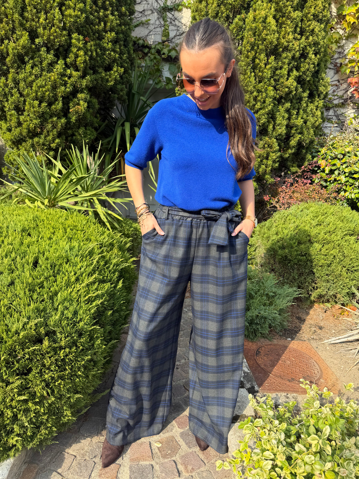Pantalon | TARTAN | Bleu Gris