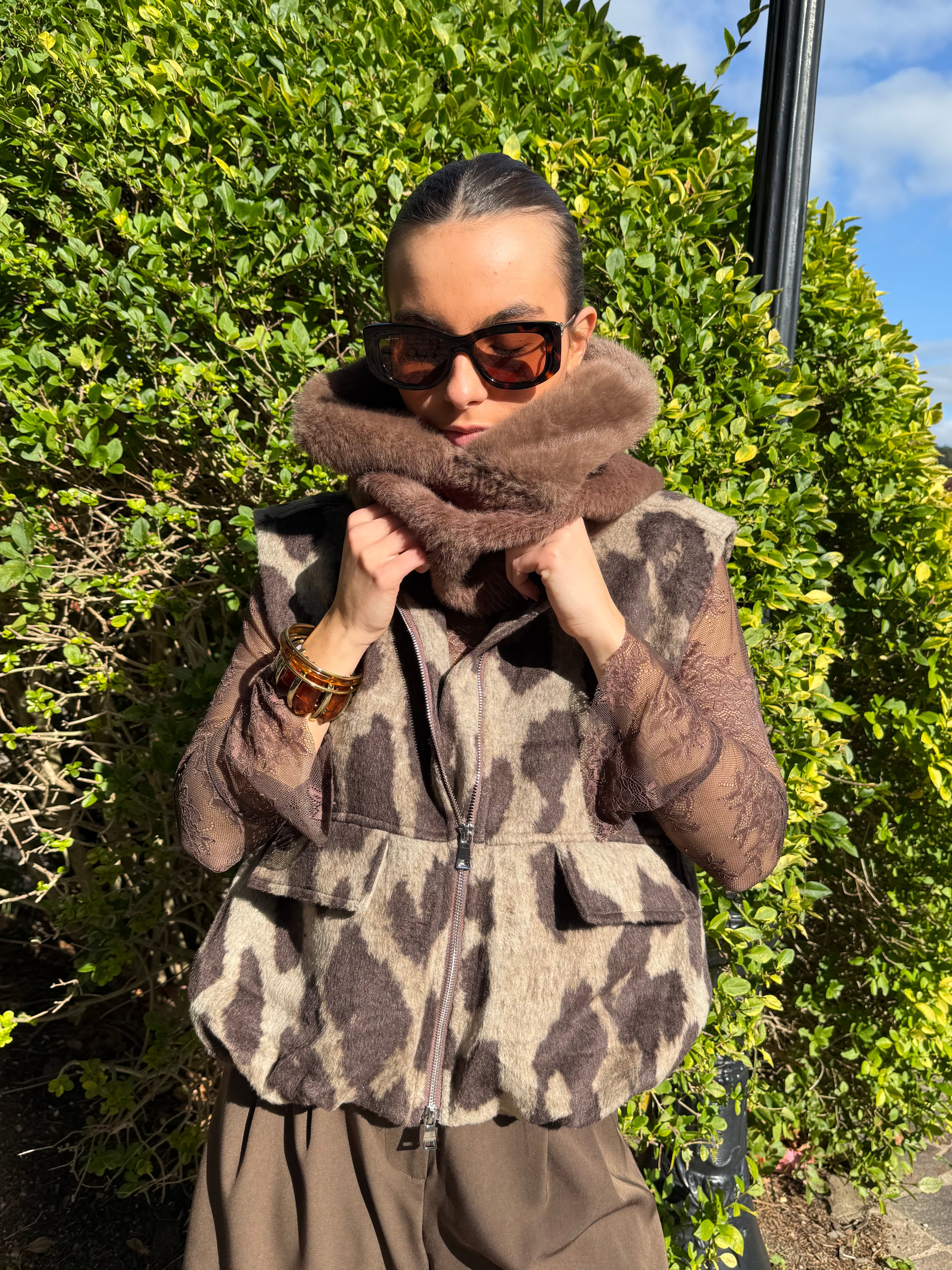 Veste | SIENNA | Marron léopard