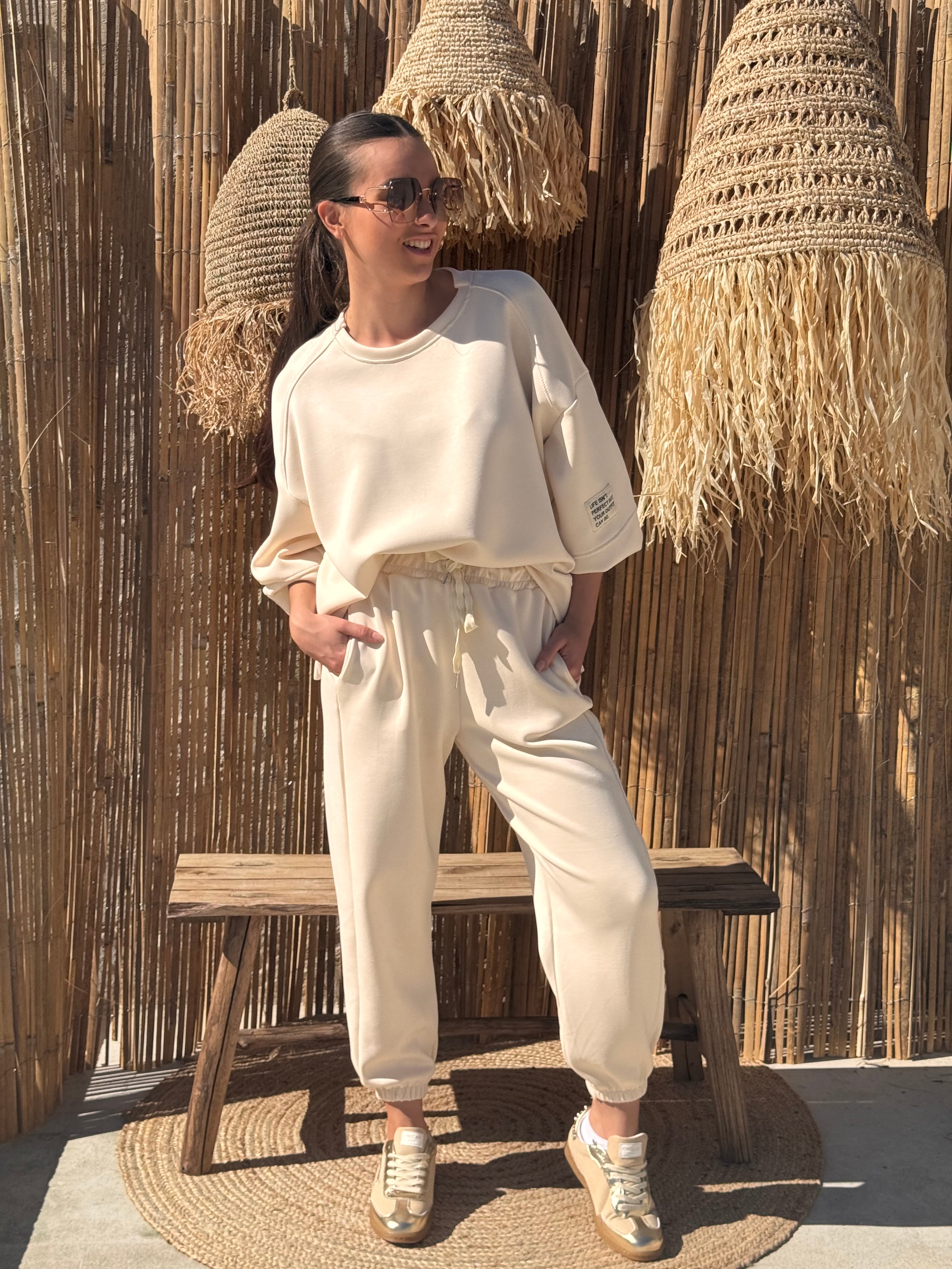 Ensemble Sweat Et Jogging  | ELORA | Beige