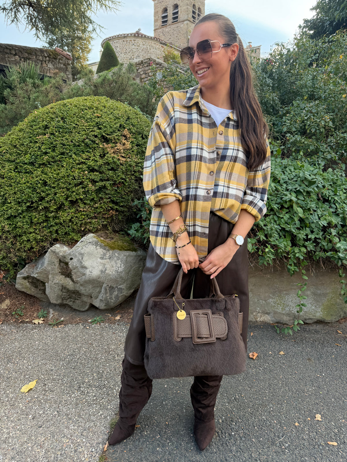 Chemise | LUMIÈRE | Jaune Marron