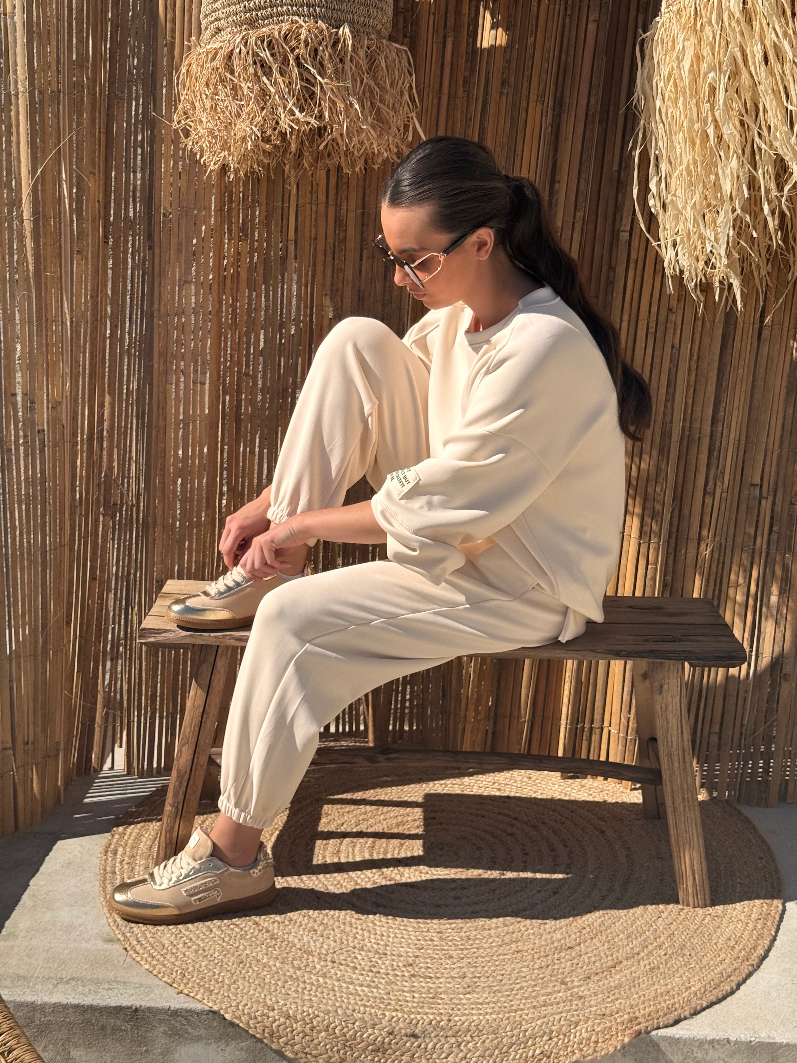 Ensemble Sweat Et Jogging  | ELORA | Beige