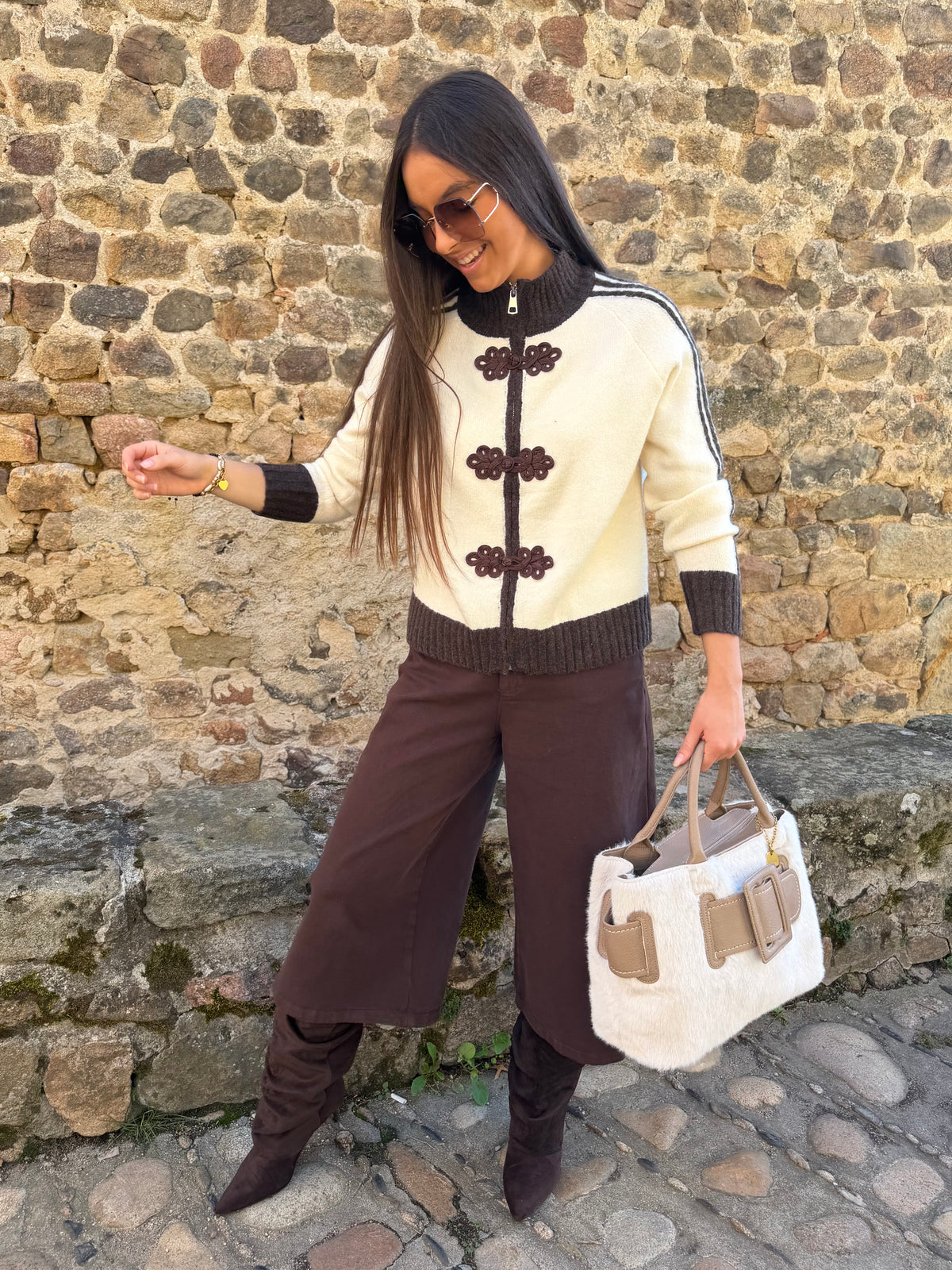 Gilet | NEVA | Beige Marron