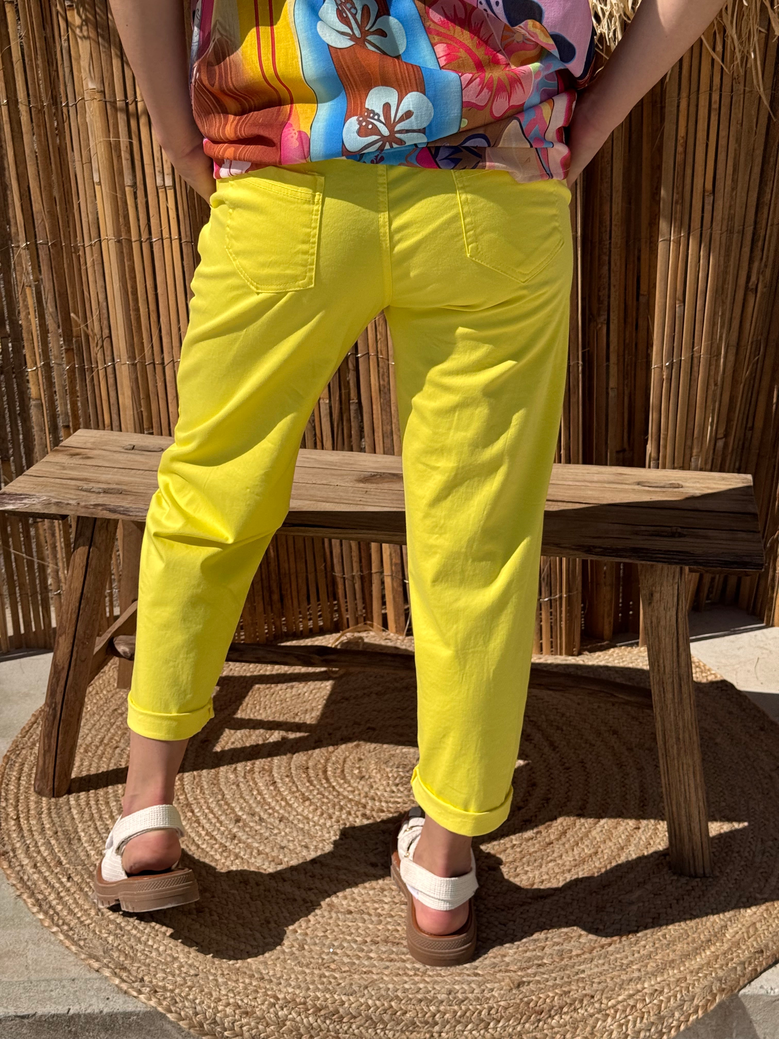 Pantalon | MAE | Jaune Fluo