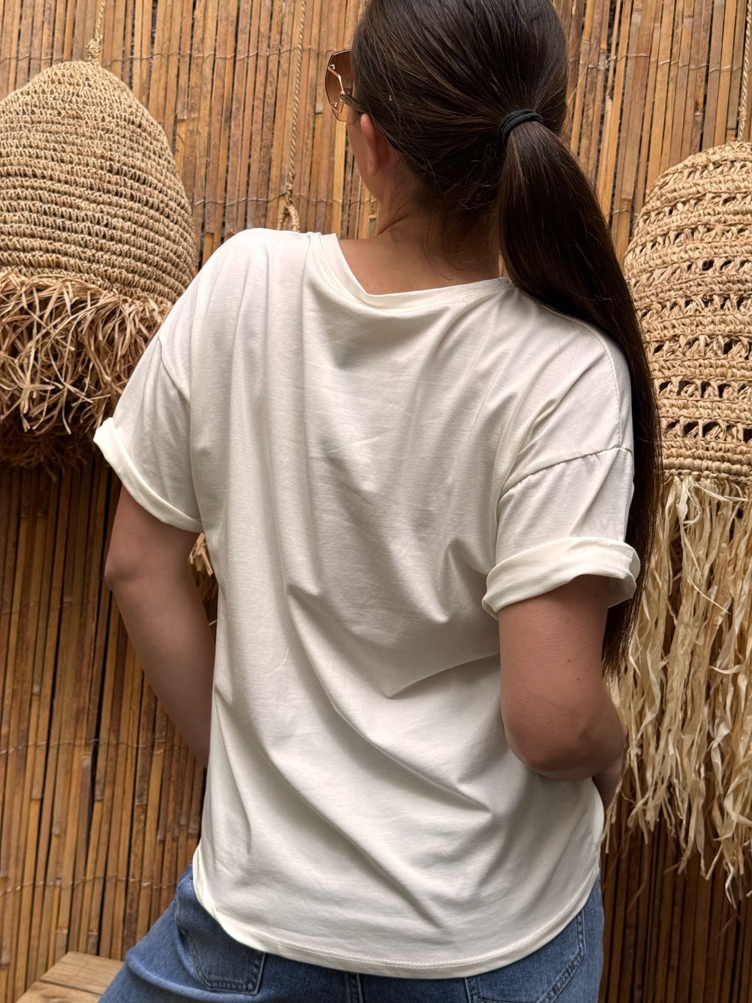 T-shirt | MIRAGE | Blanc Et Rose