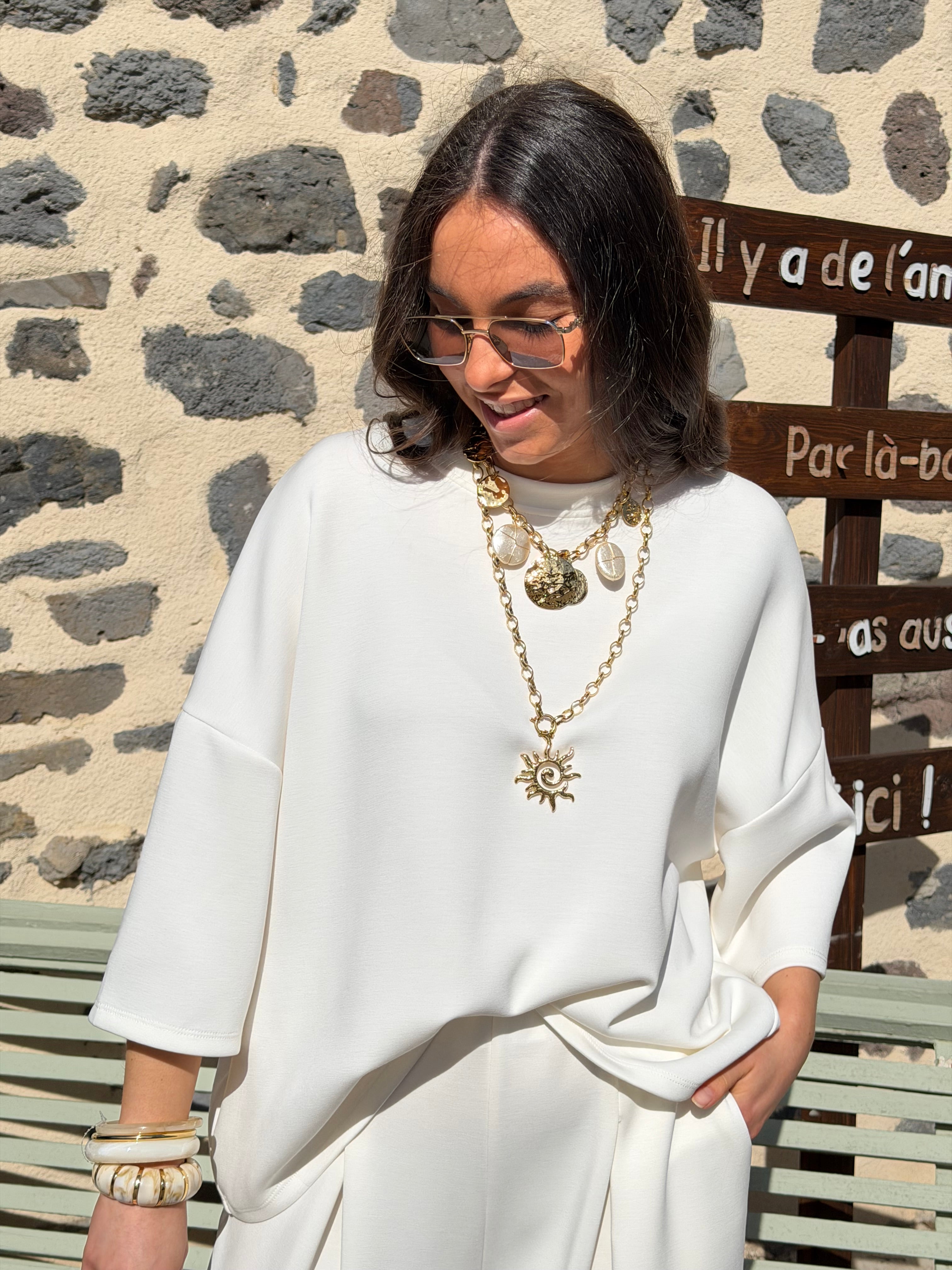 Sweat | CAPUCINE | Blanc