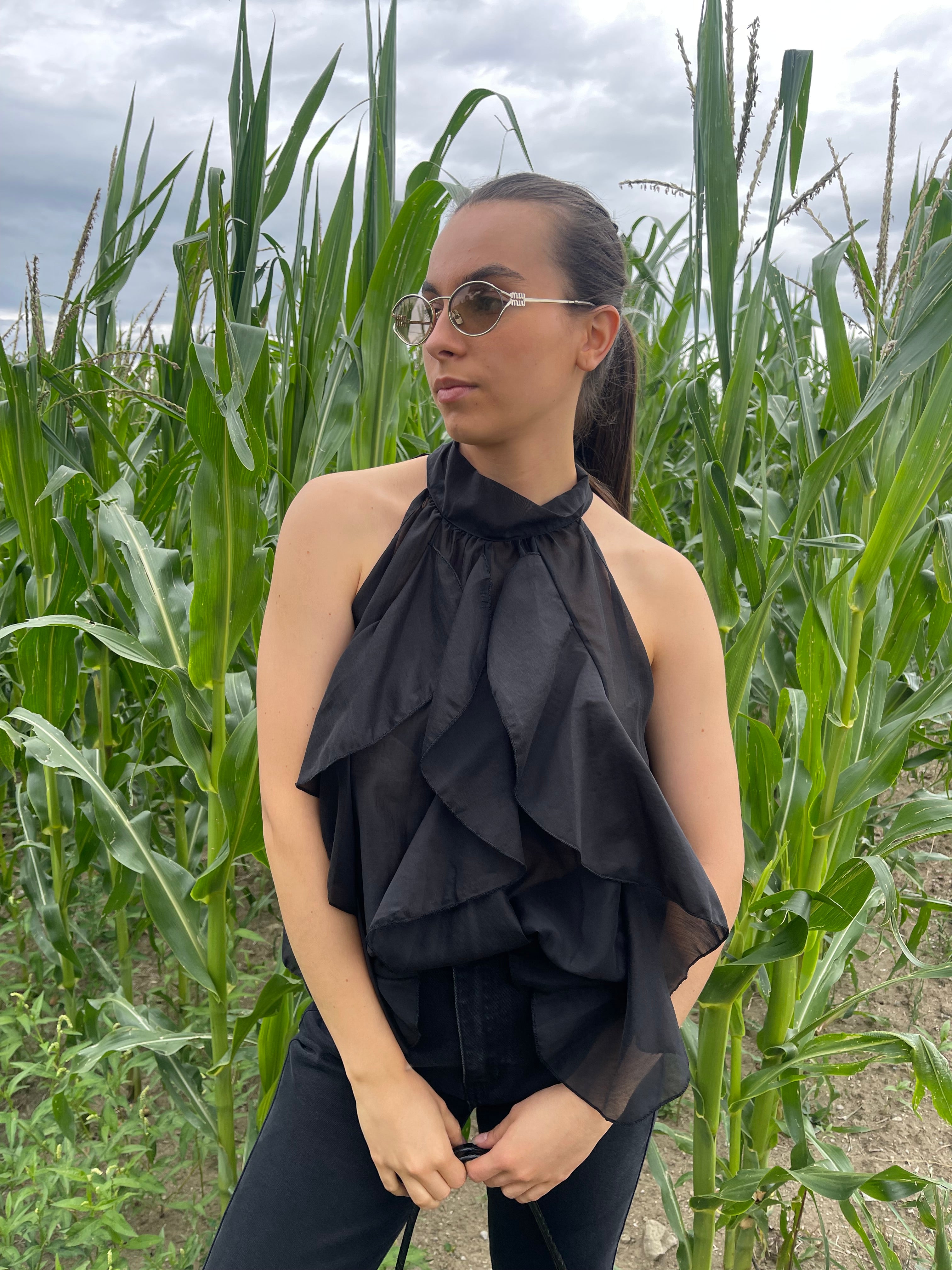 Top | BRINDILLE | Noir