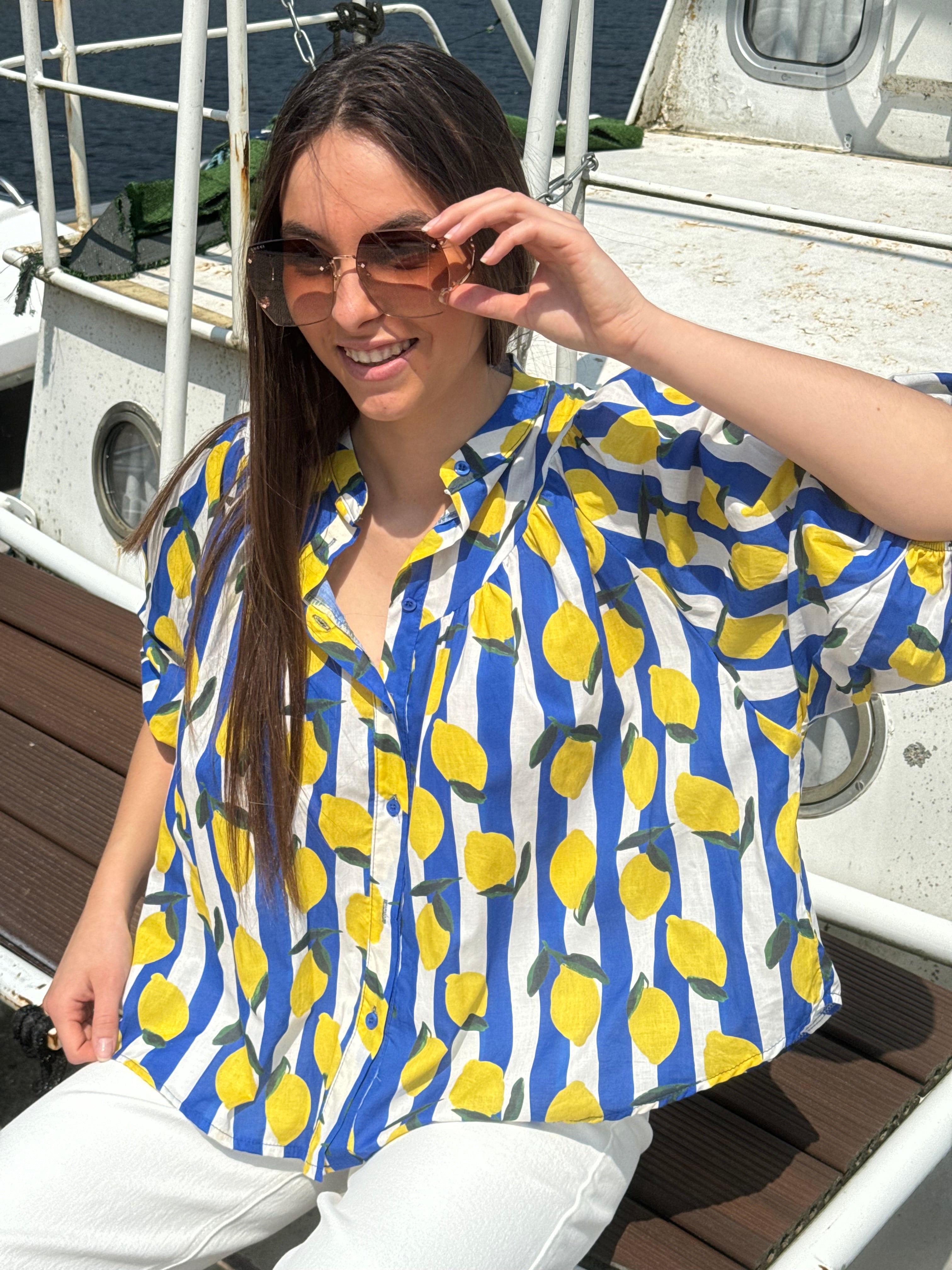 Chemise | MAONA | Jaune fluo Marine
