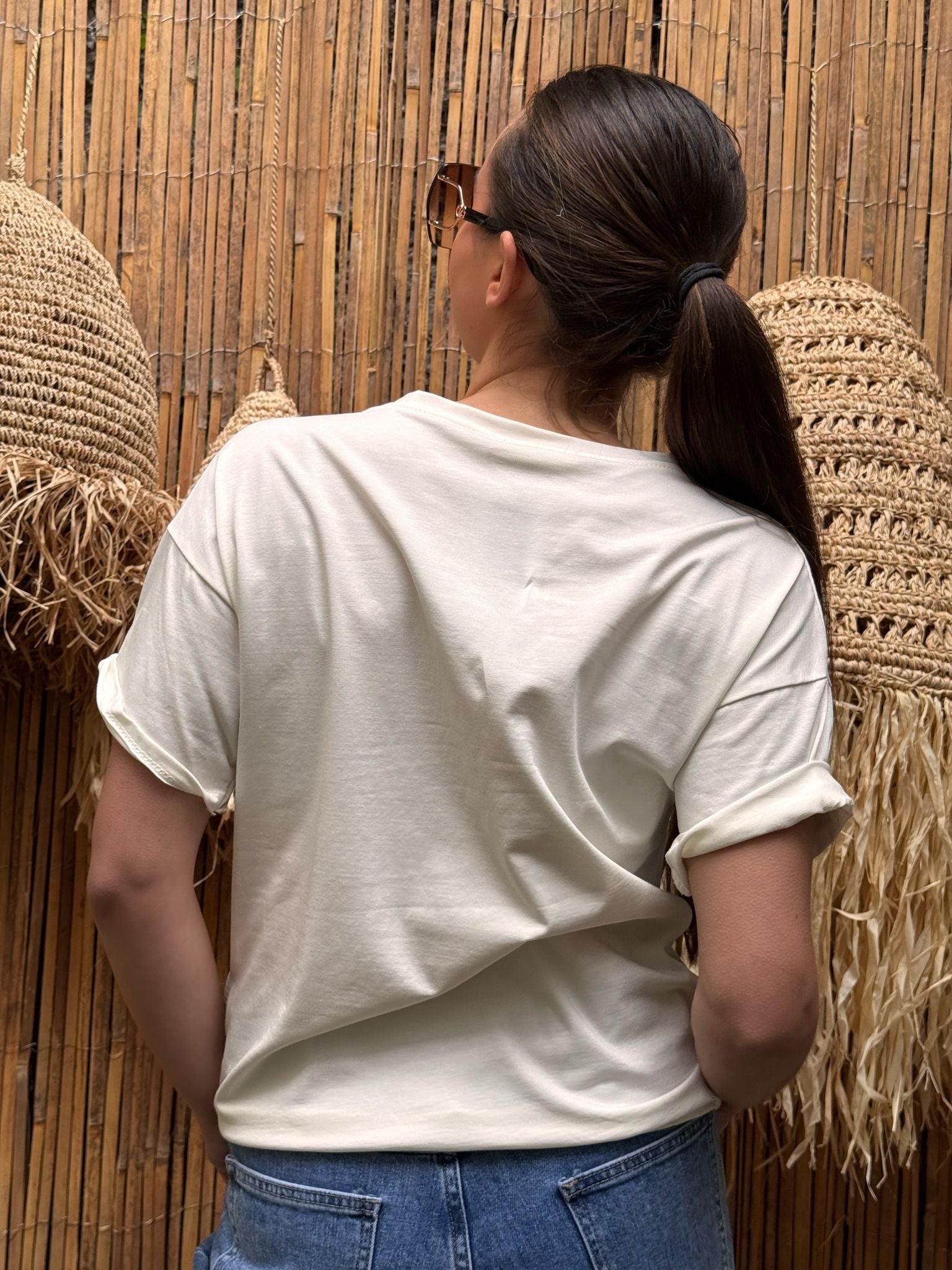 T-shirt | MIRAGE | Blanc Et Jaune