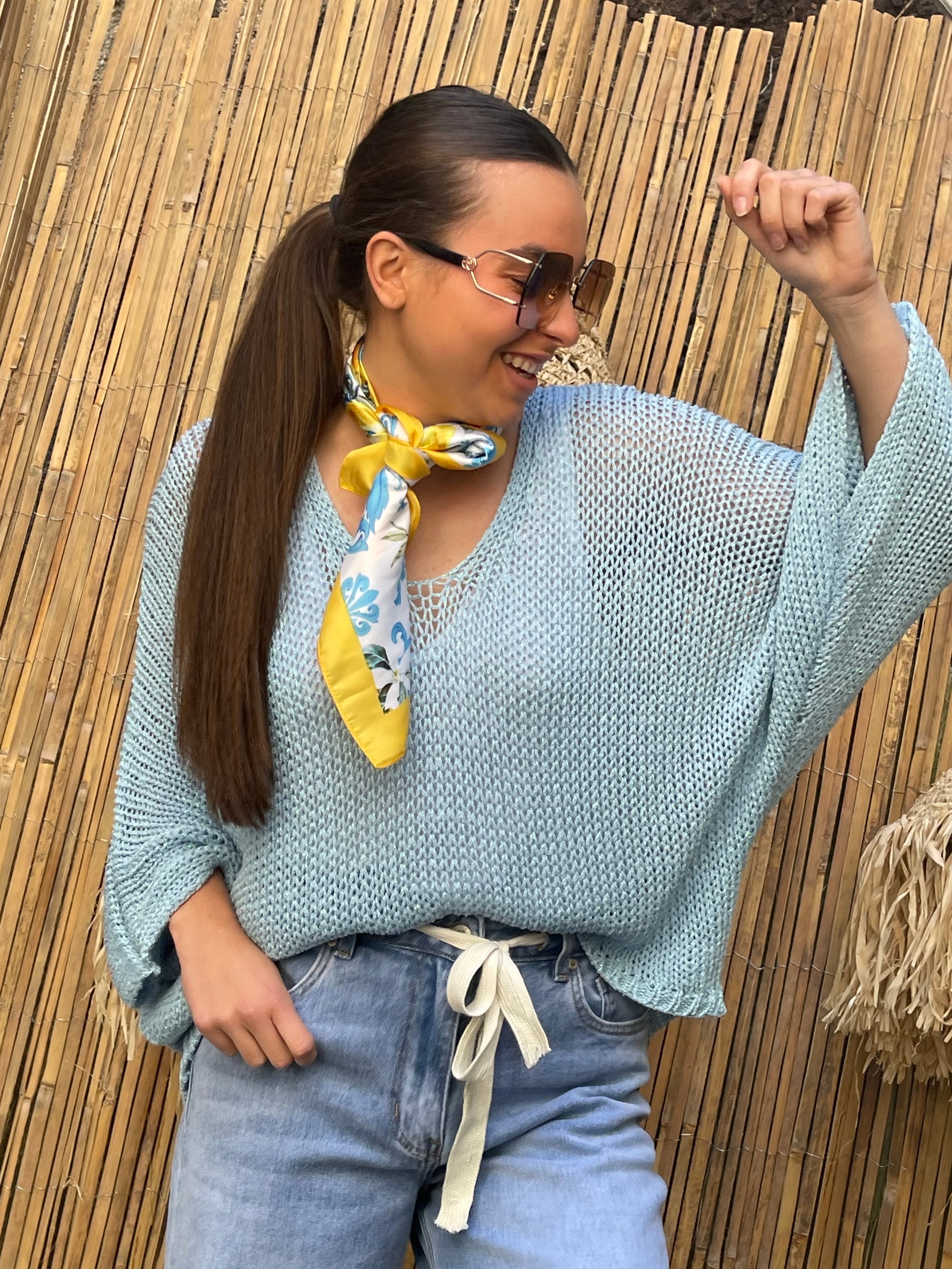 Pull | ALUNA | Bleu
