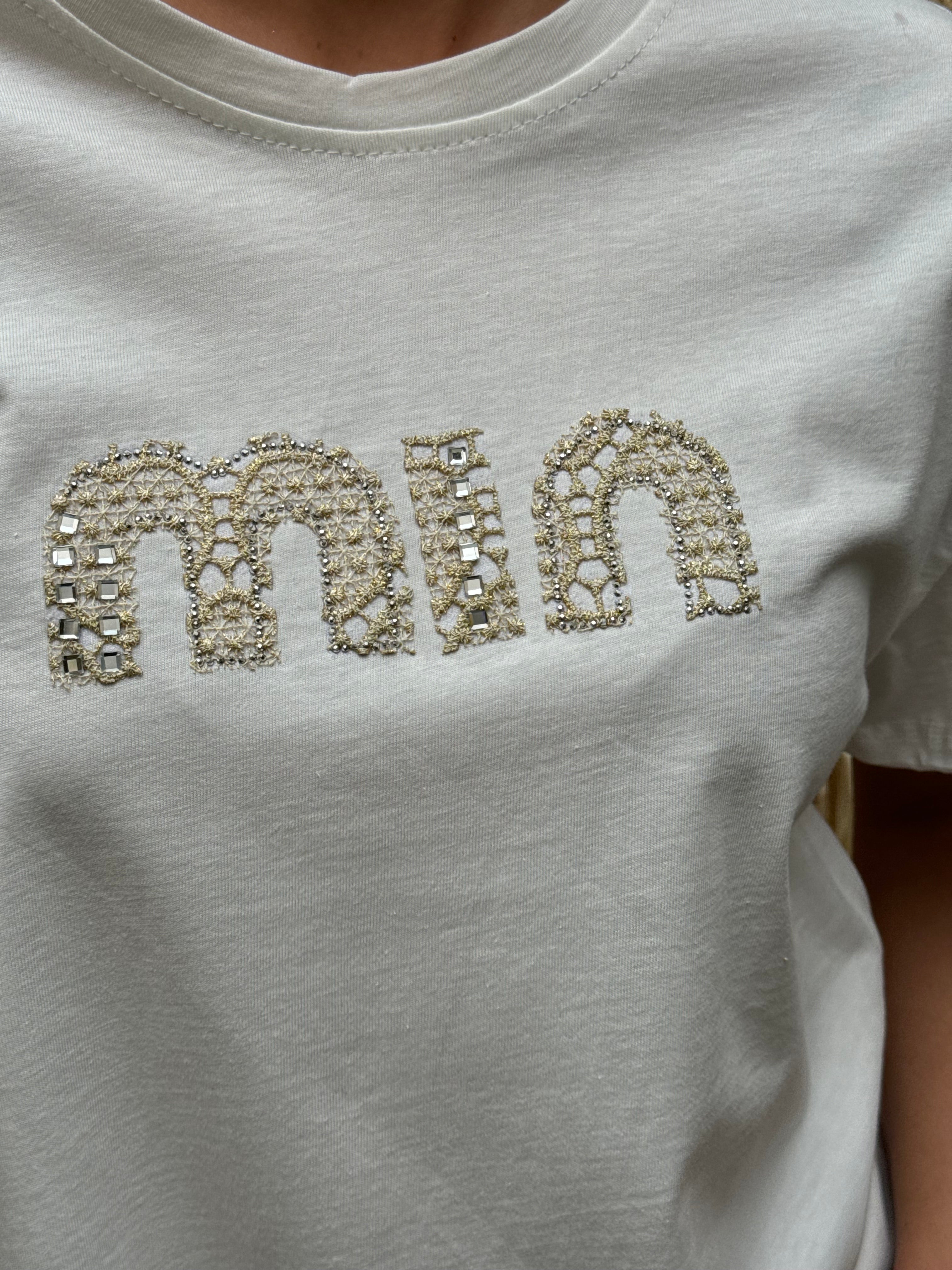 T-shirt | ÉLIXIR | Blanc Et Beige