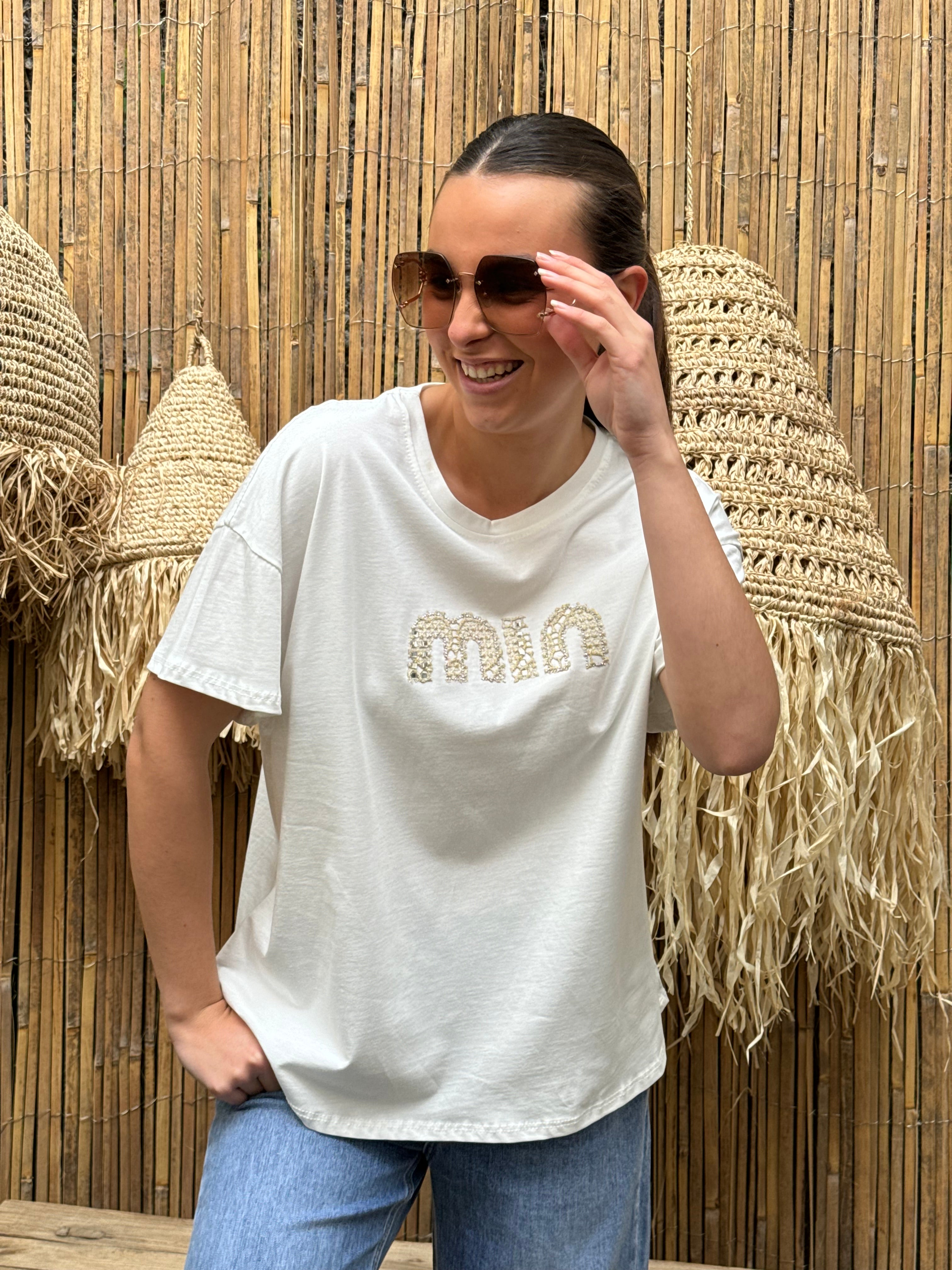 T-shirt | ÉLIXIR | Blanc Et Beige
