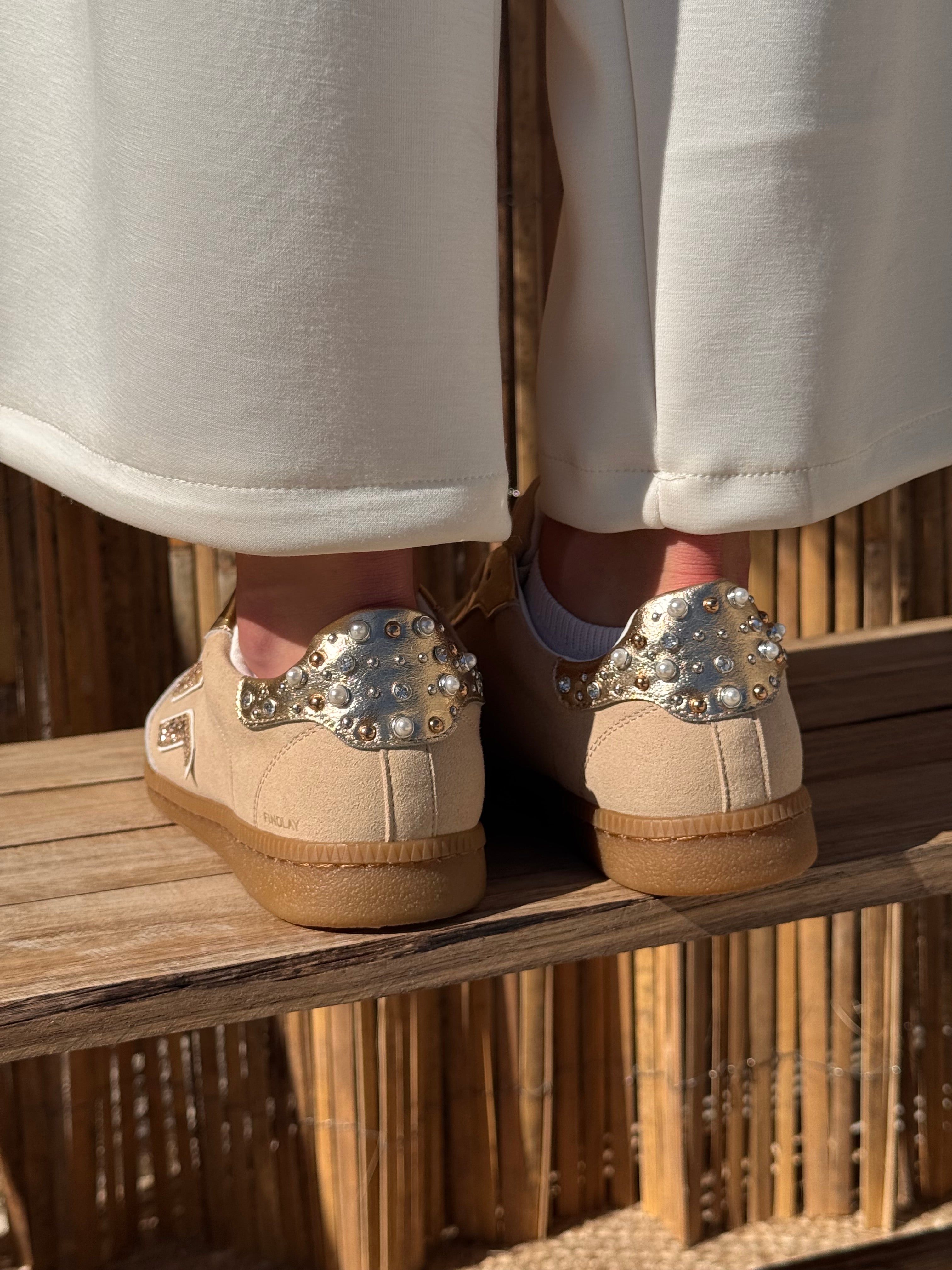 Baskets | CAMILIA | Beige Et Doré