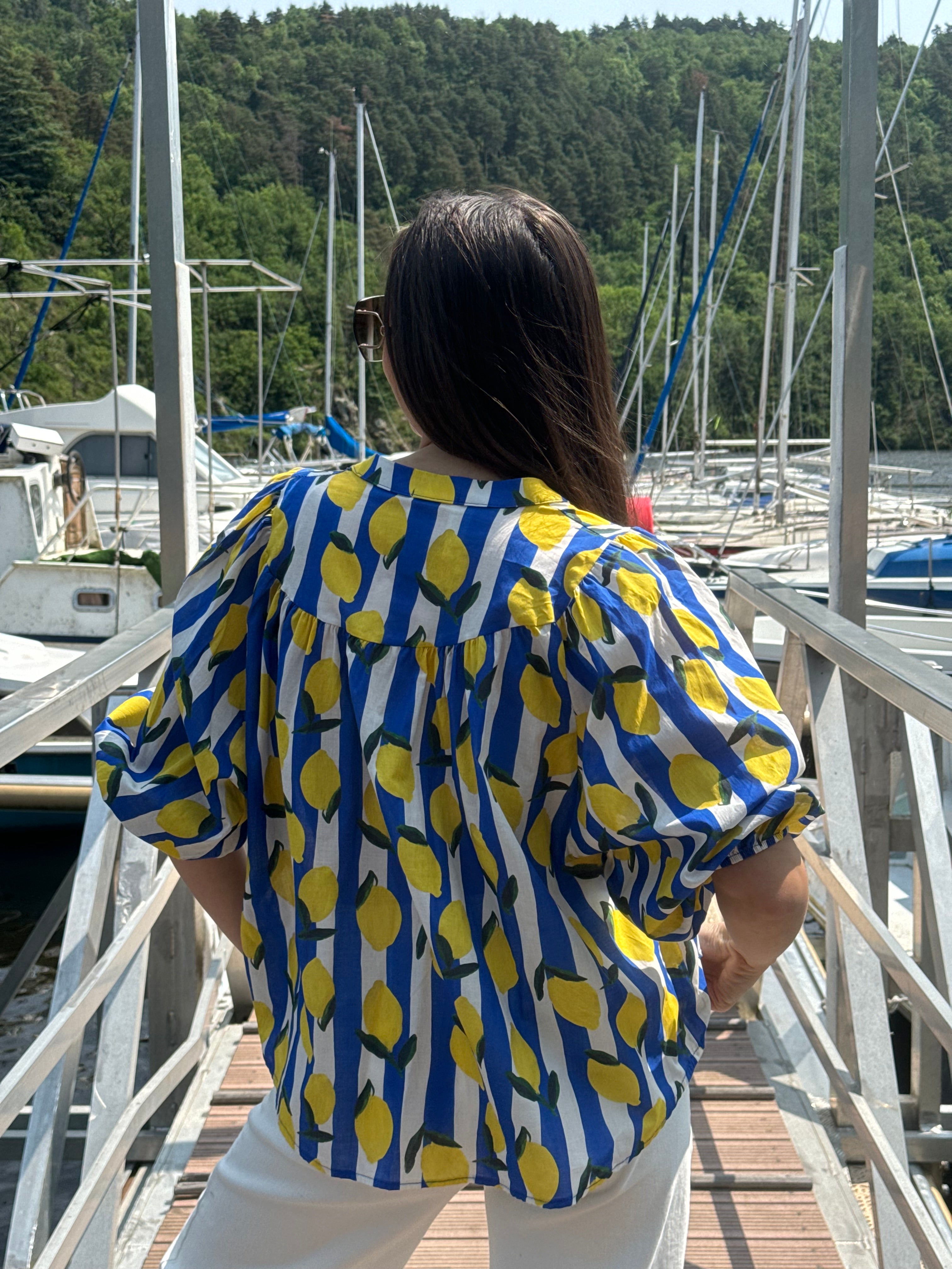 Chemise | MAONA | Jaune fluo Marine