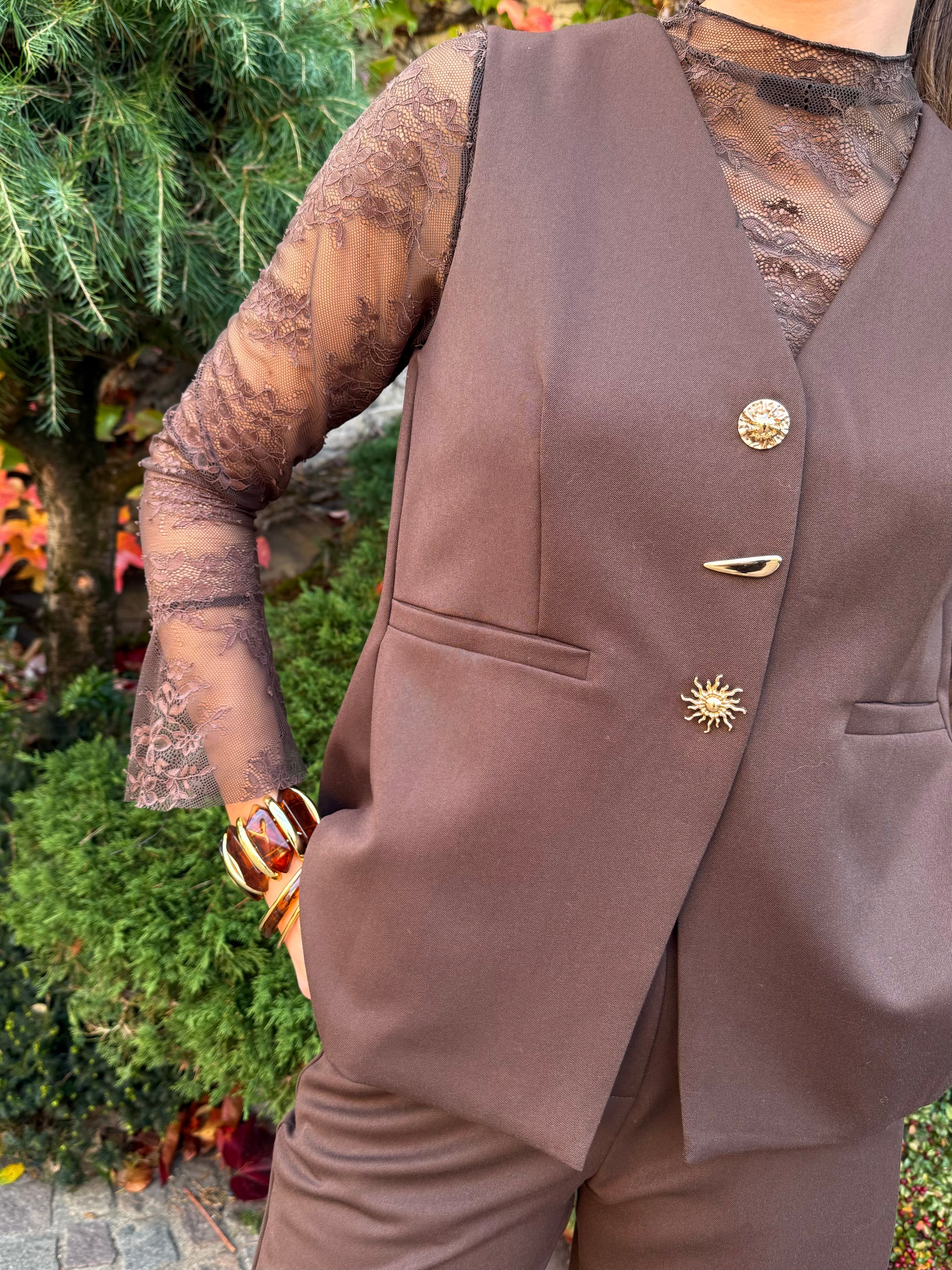 Gilet | NOA | Marron