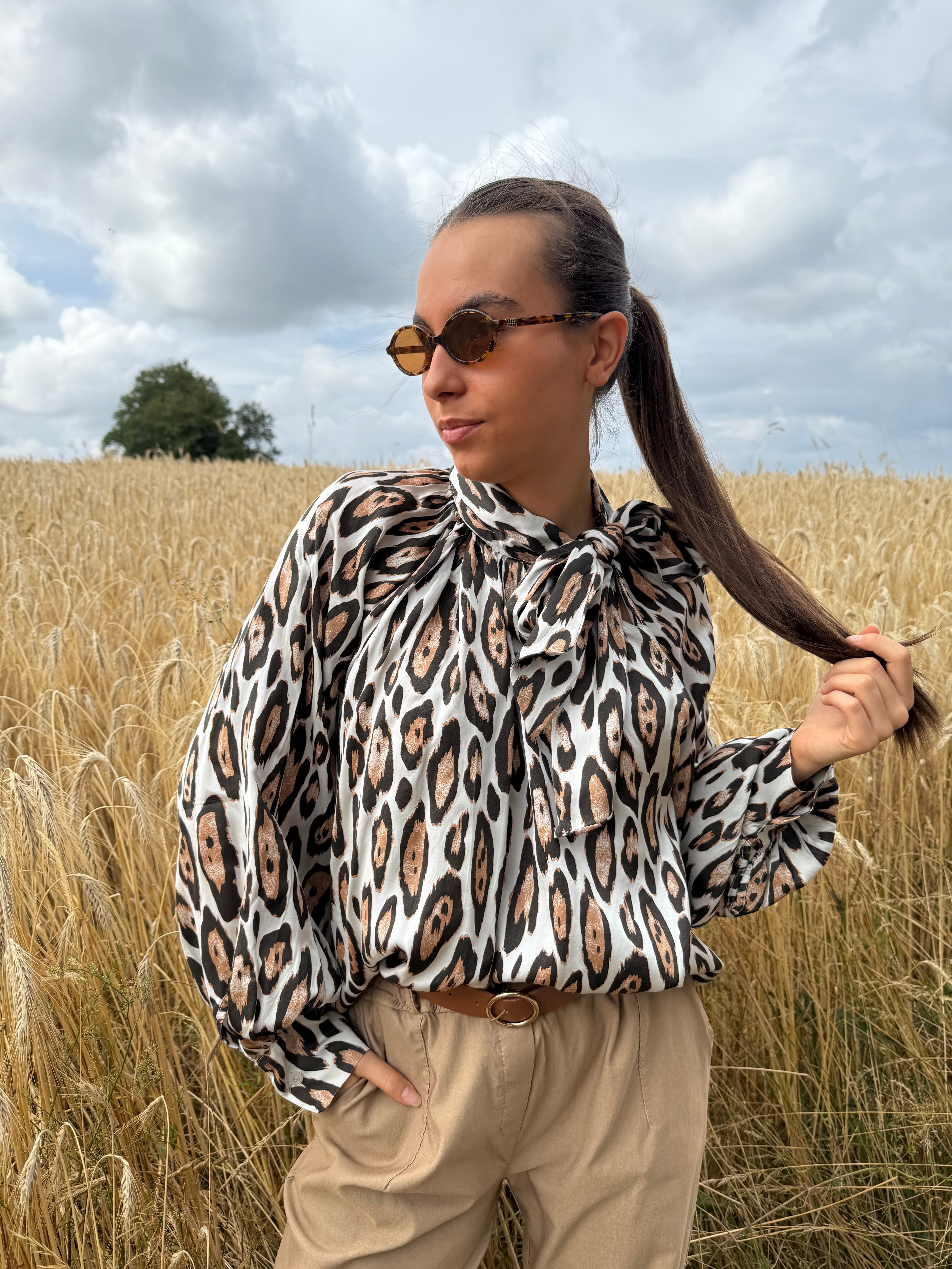 Blouse | LICHEN | Beige léopard