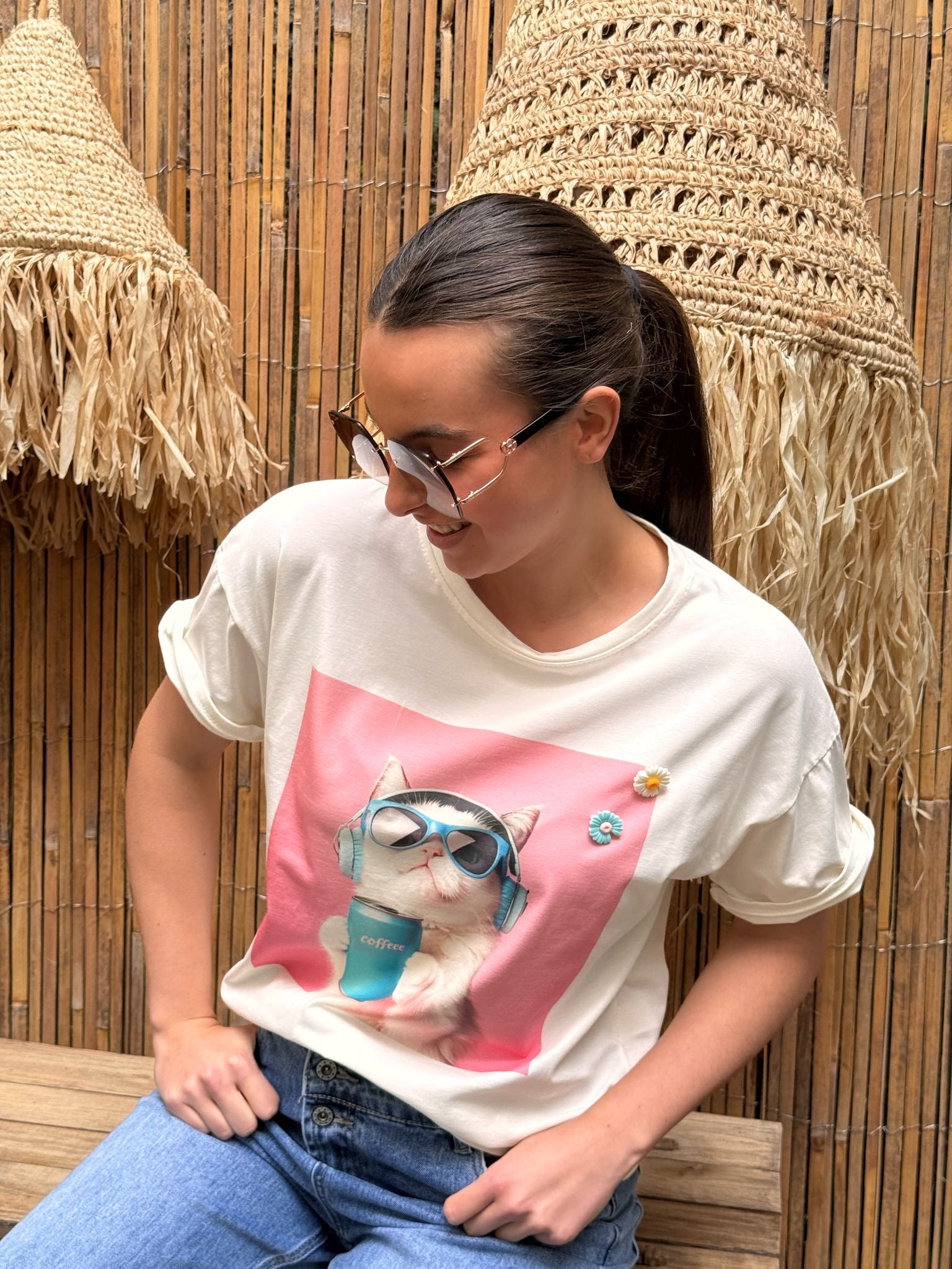 T-shirt | MIRAGE | Blanc Et Rose