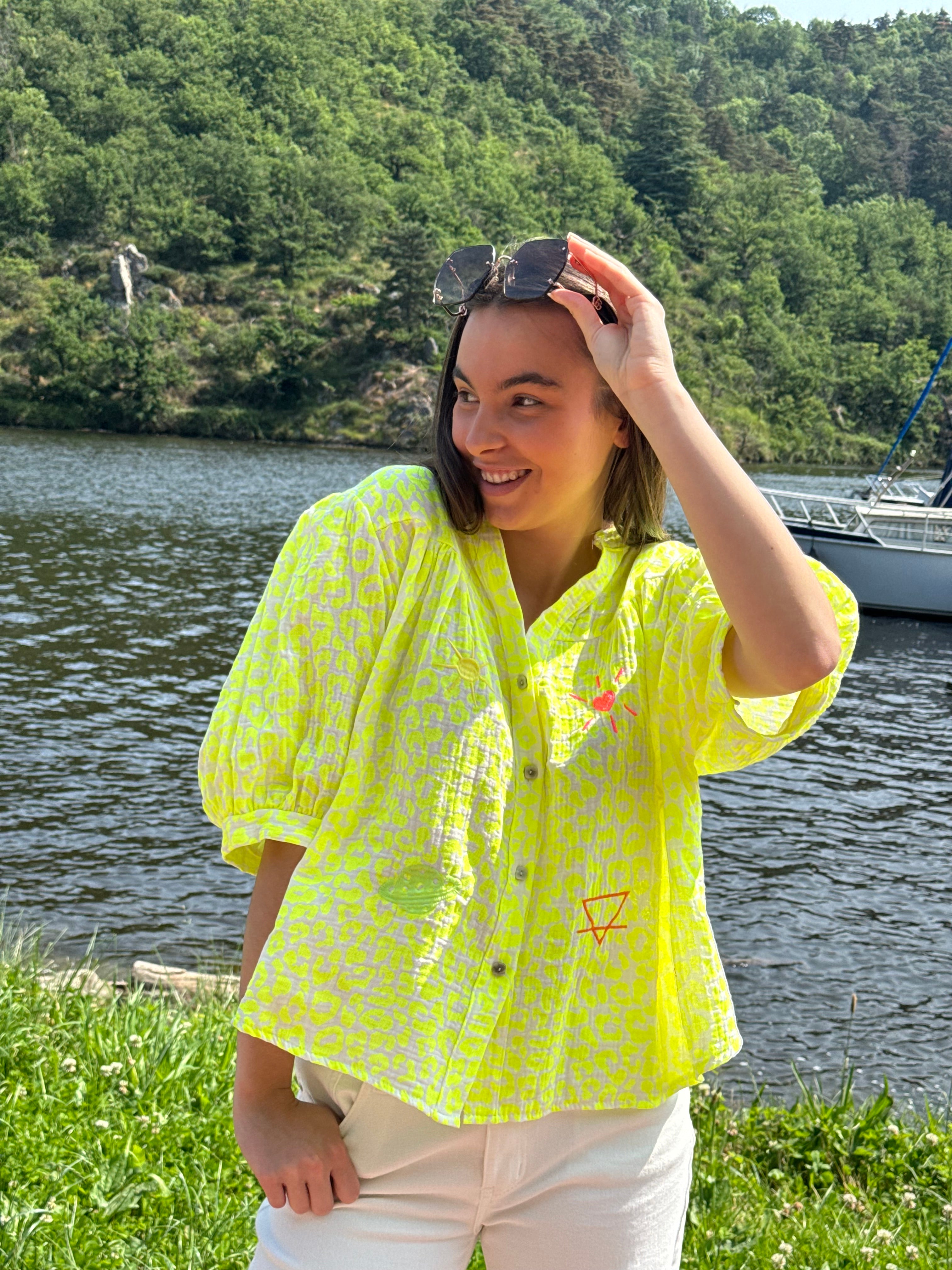 Chemise | OLÉA | Jaune Léopard