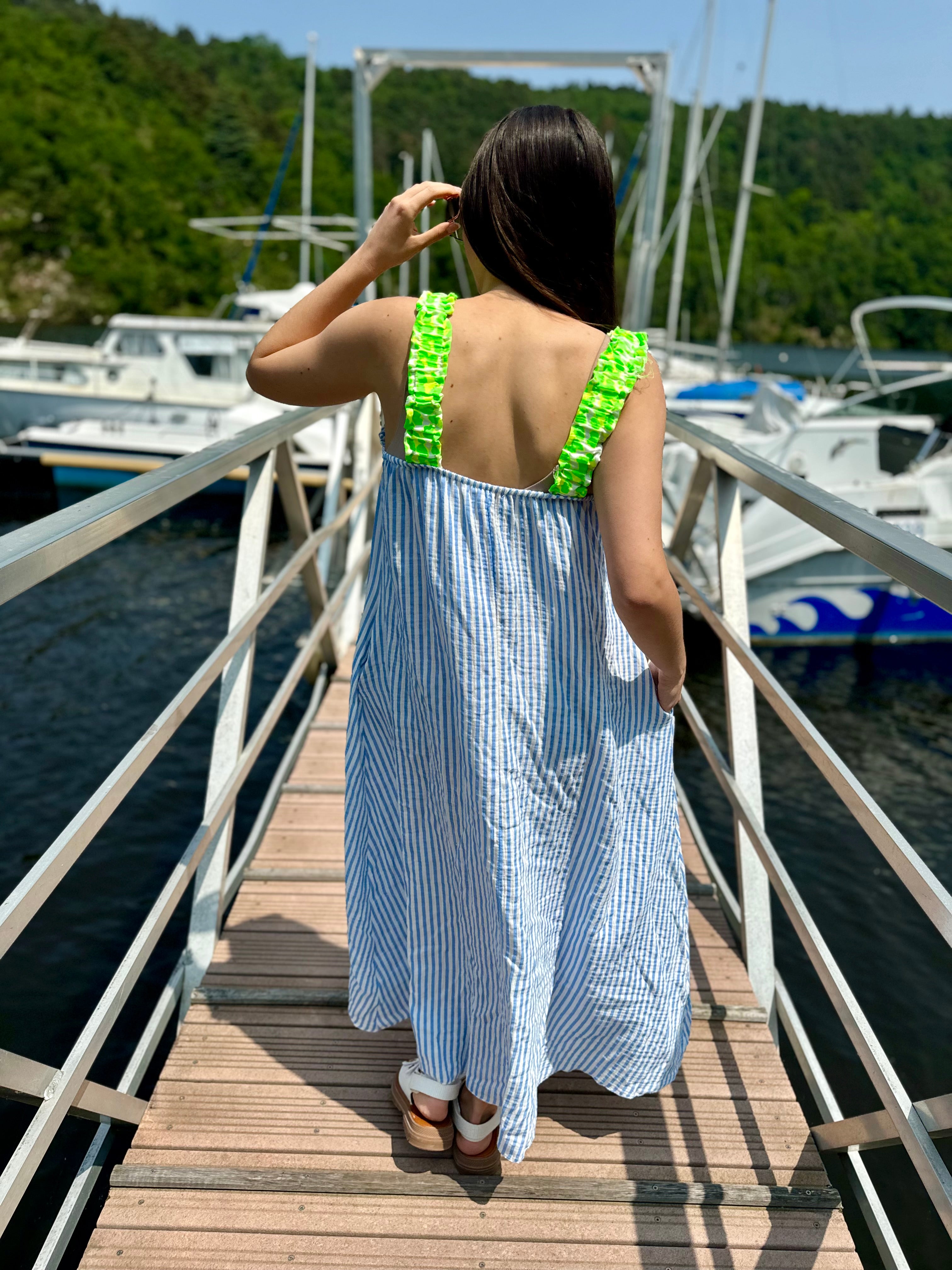 Robe | MALINA | Rayé verte