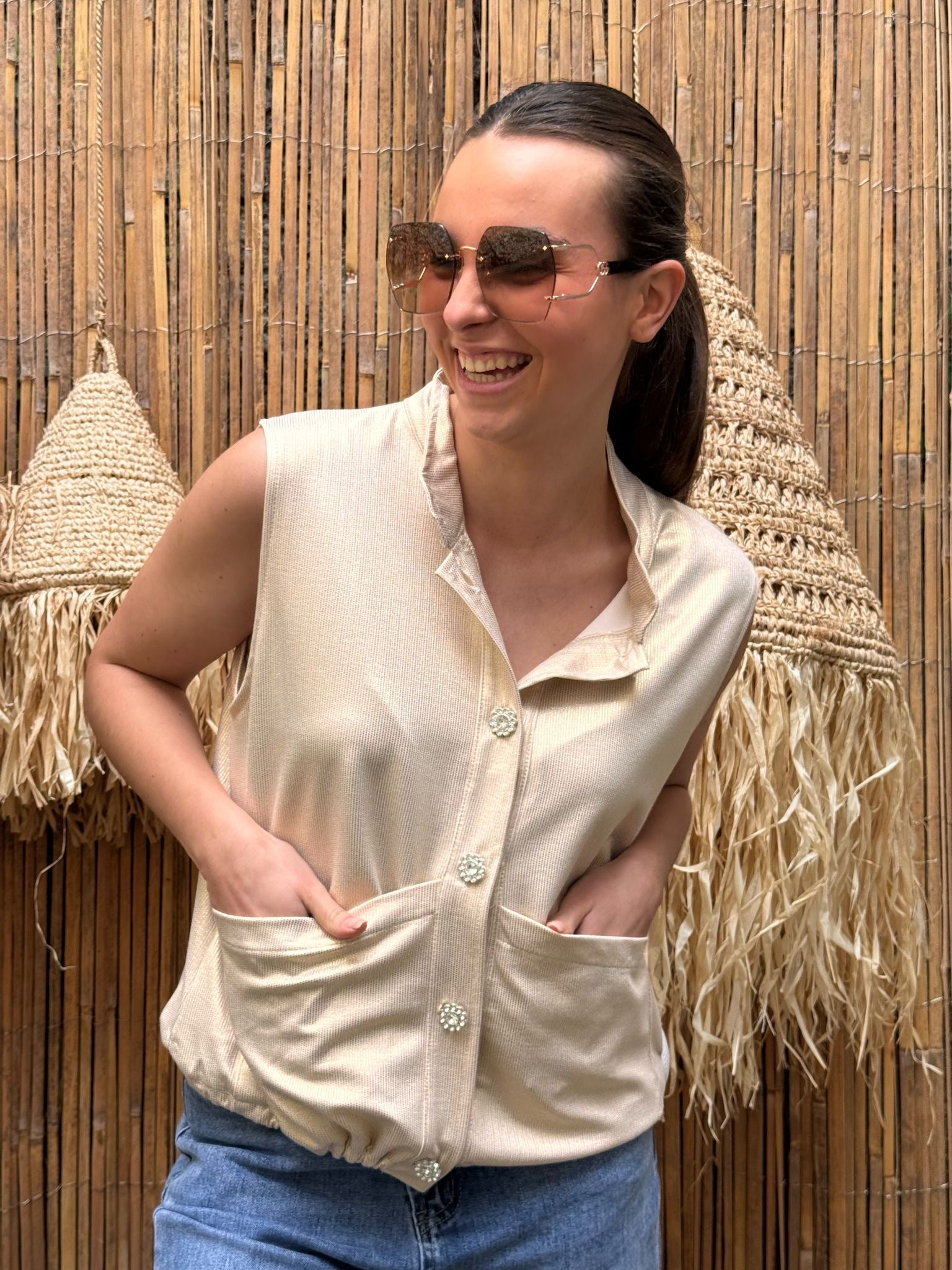 Gilet | LUREXIA | Doré