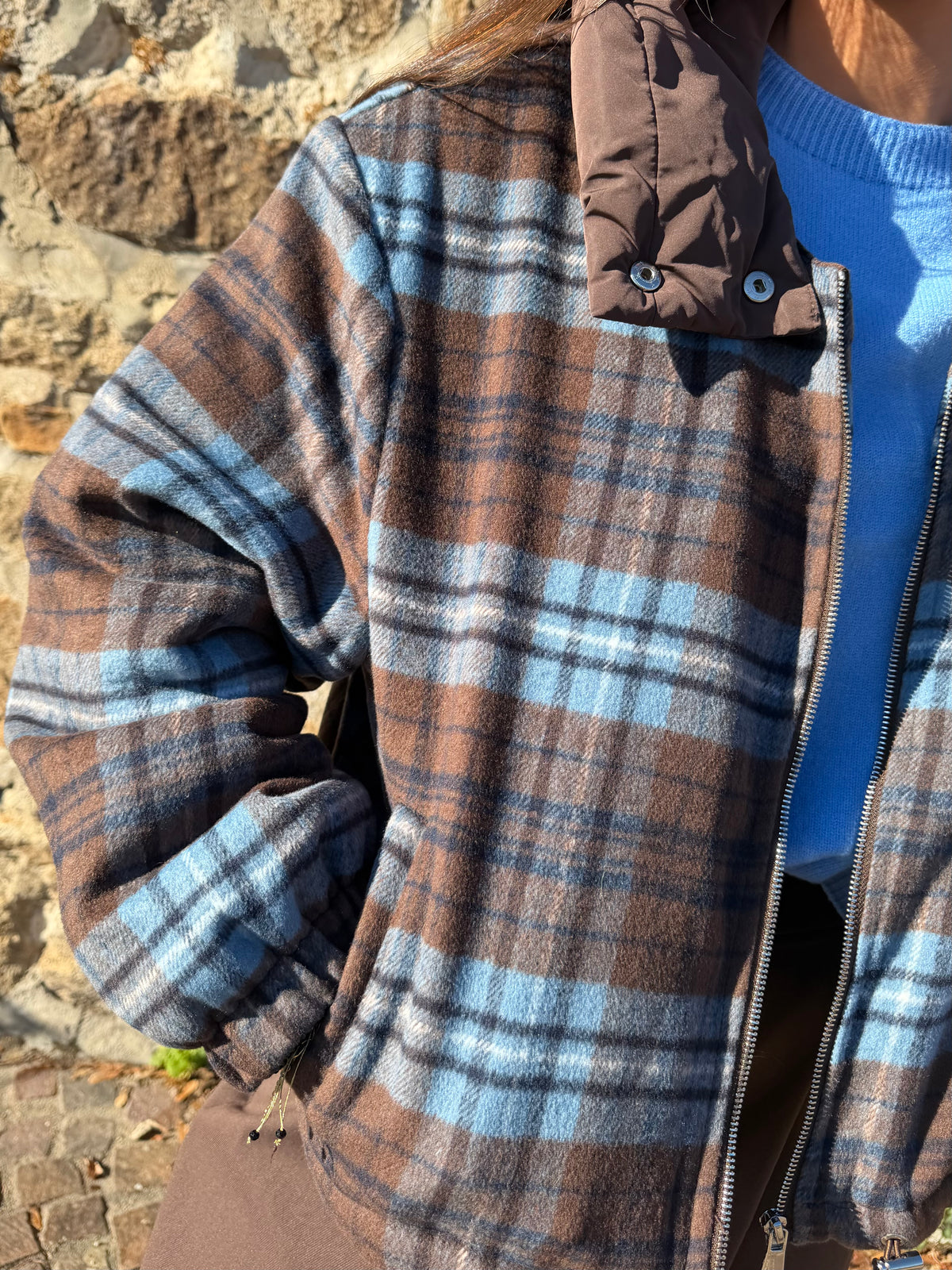 Veste | LYSKA | Marron et Bleu