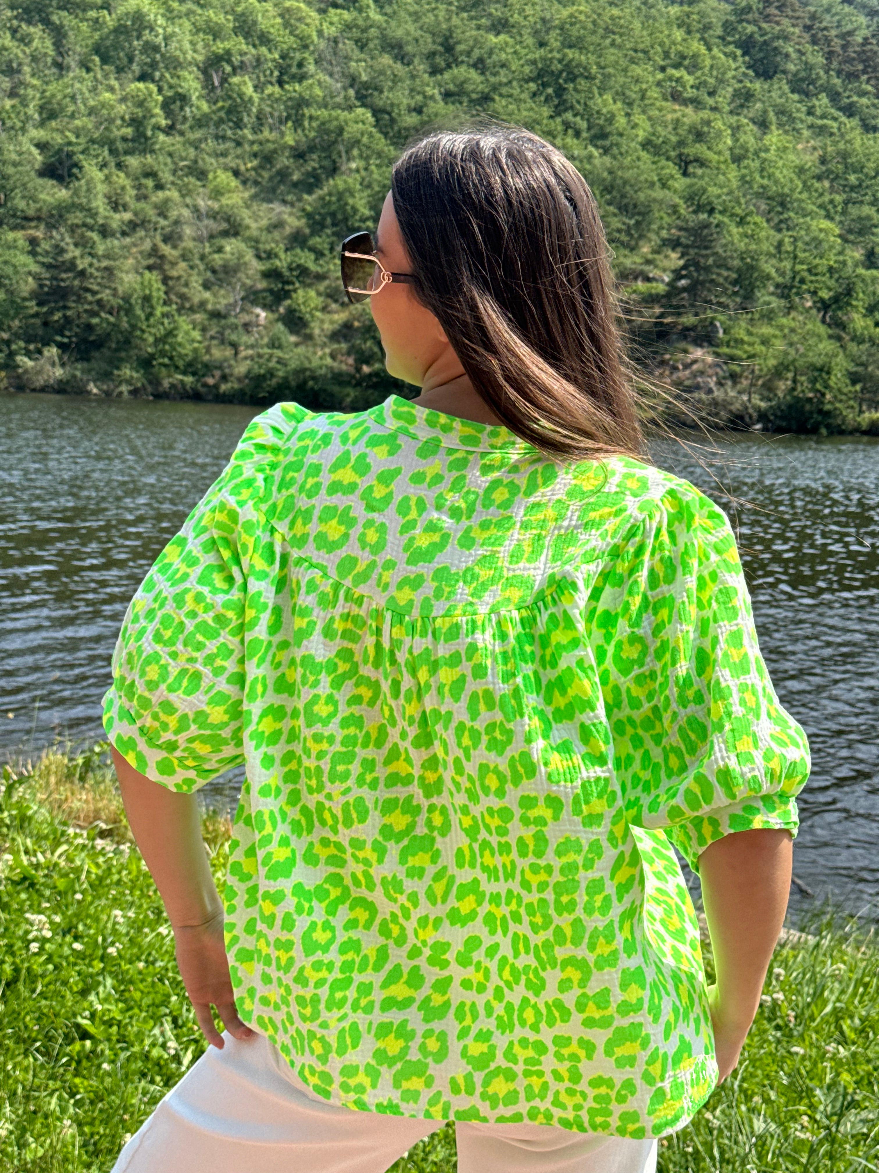 Chemise | OLÉA | Vert Léopard