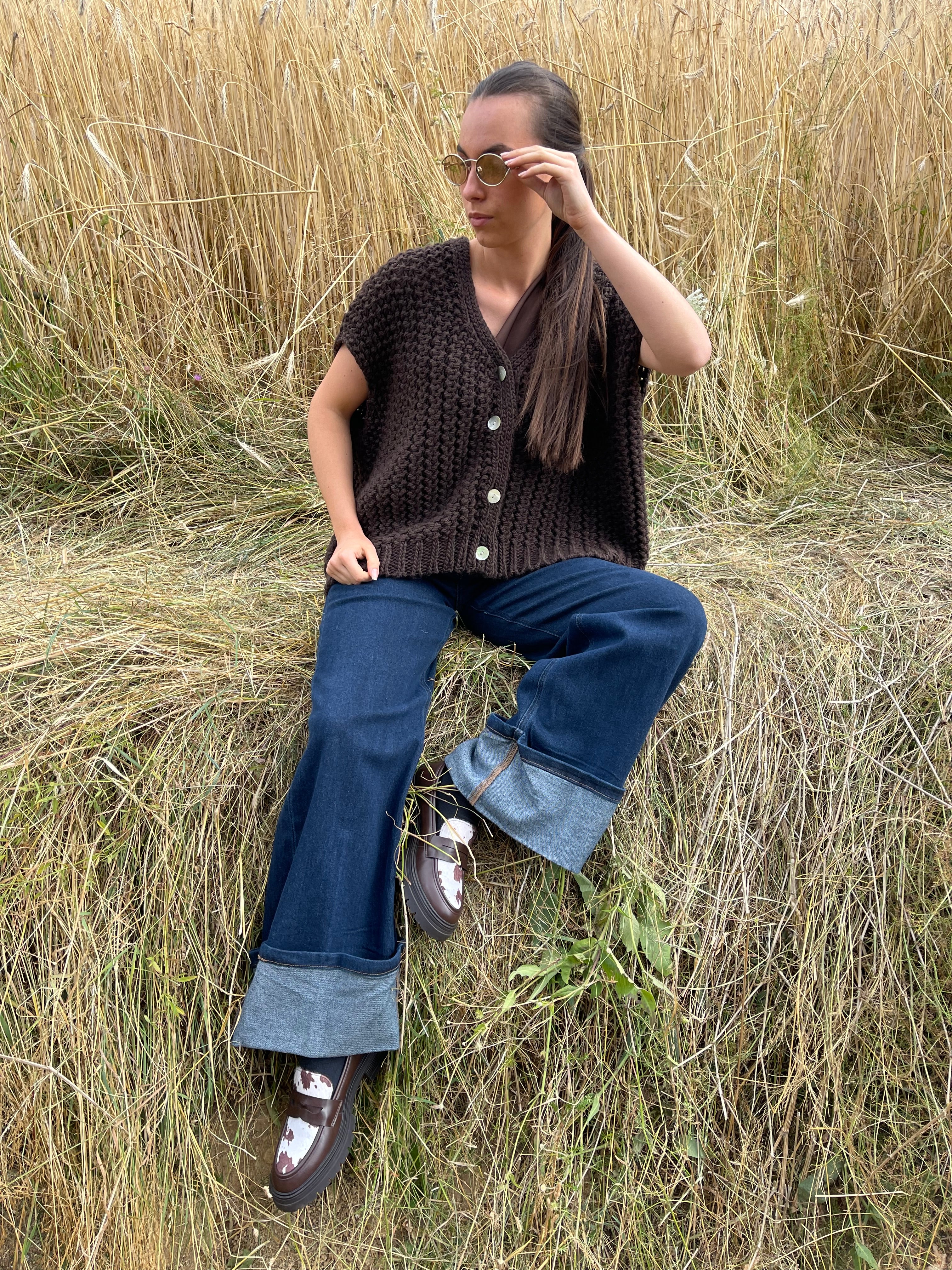 Gilet | GRAIN | Marron