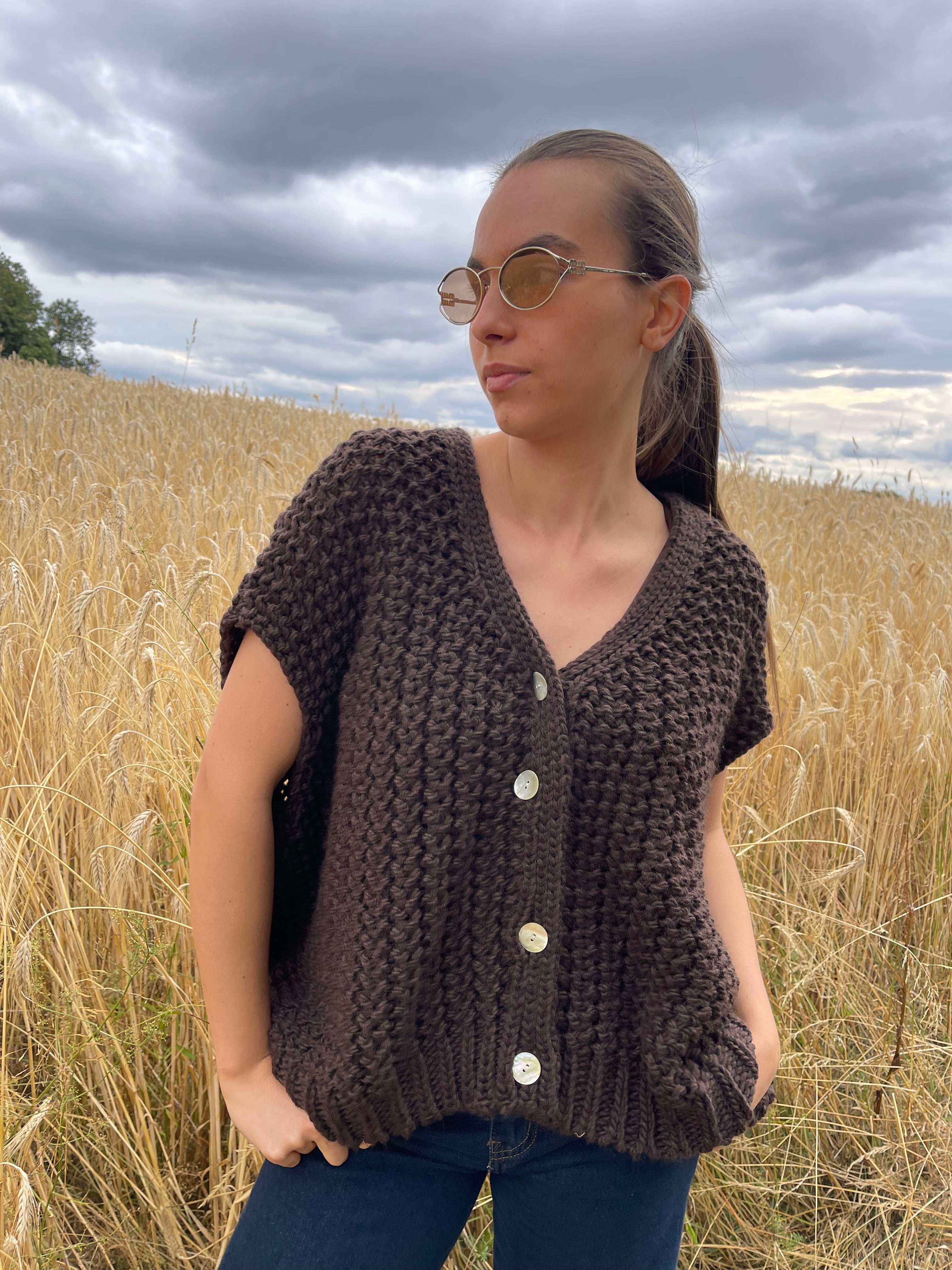 Gilet | GRAIN | Marron
