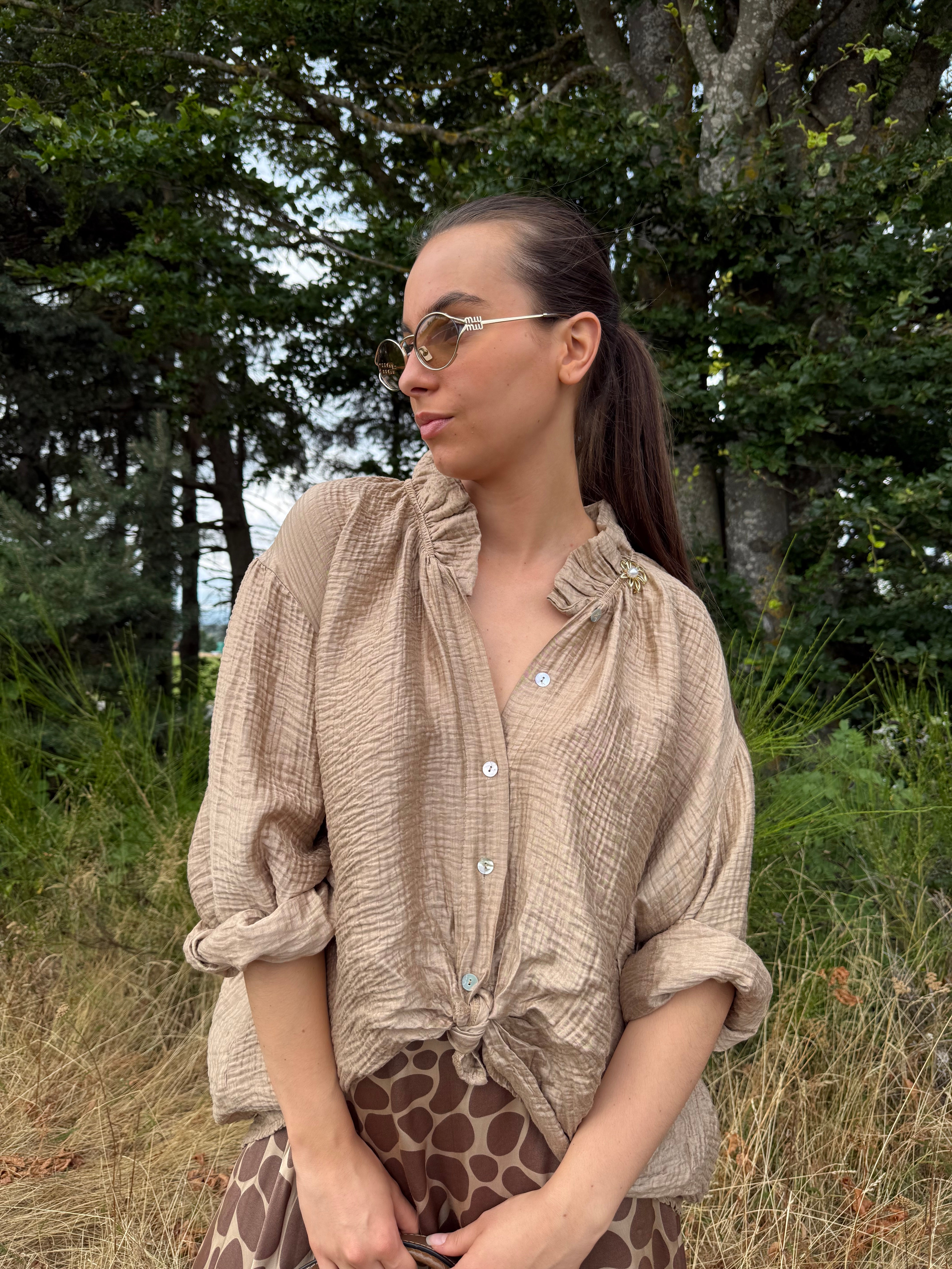 Blouse | MARGUERITE | Camel